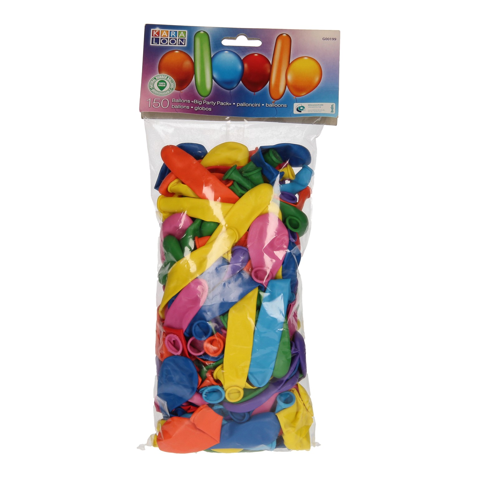 Karaloon G00199 150 Balloons Big Party Pack Multi Colour