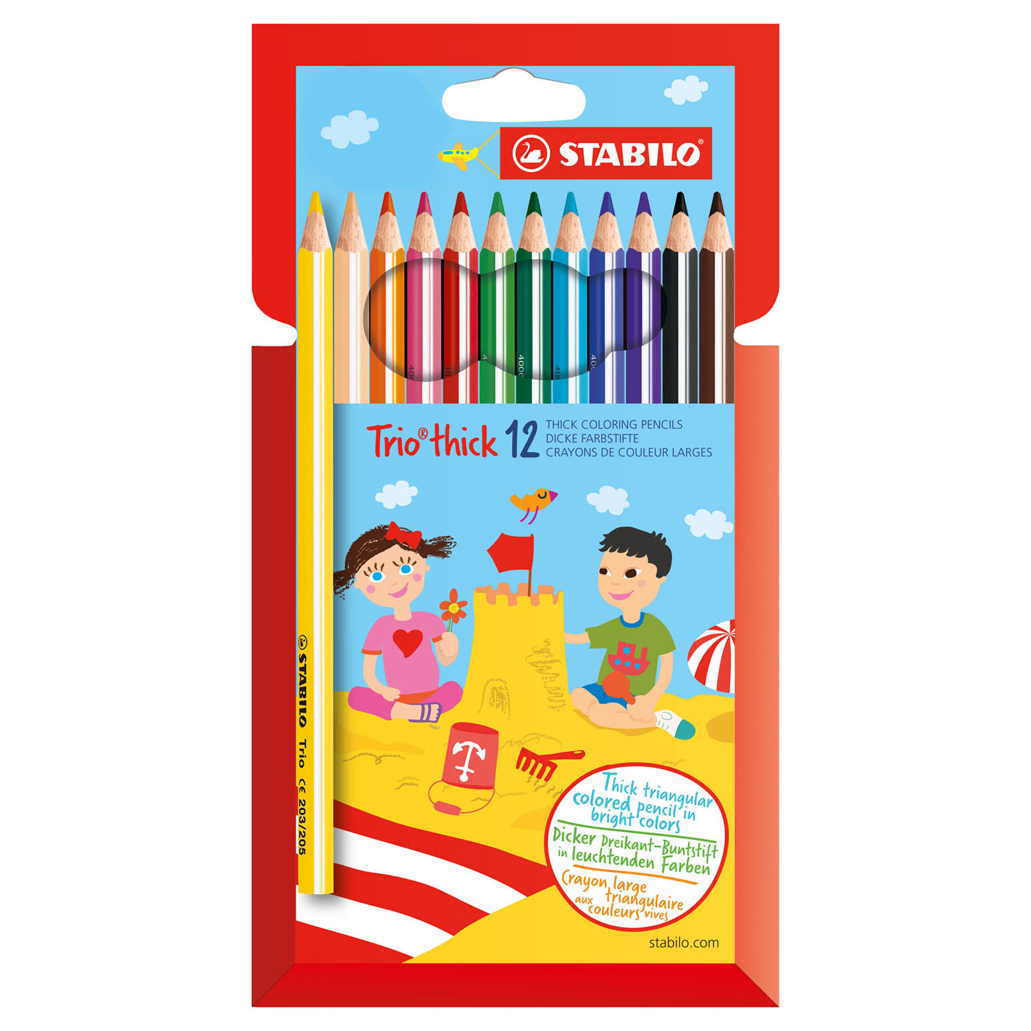 STABILO Trio Thick Color Pencil - 12 Colors