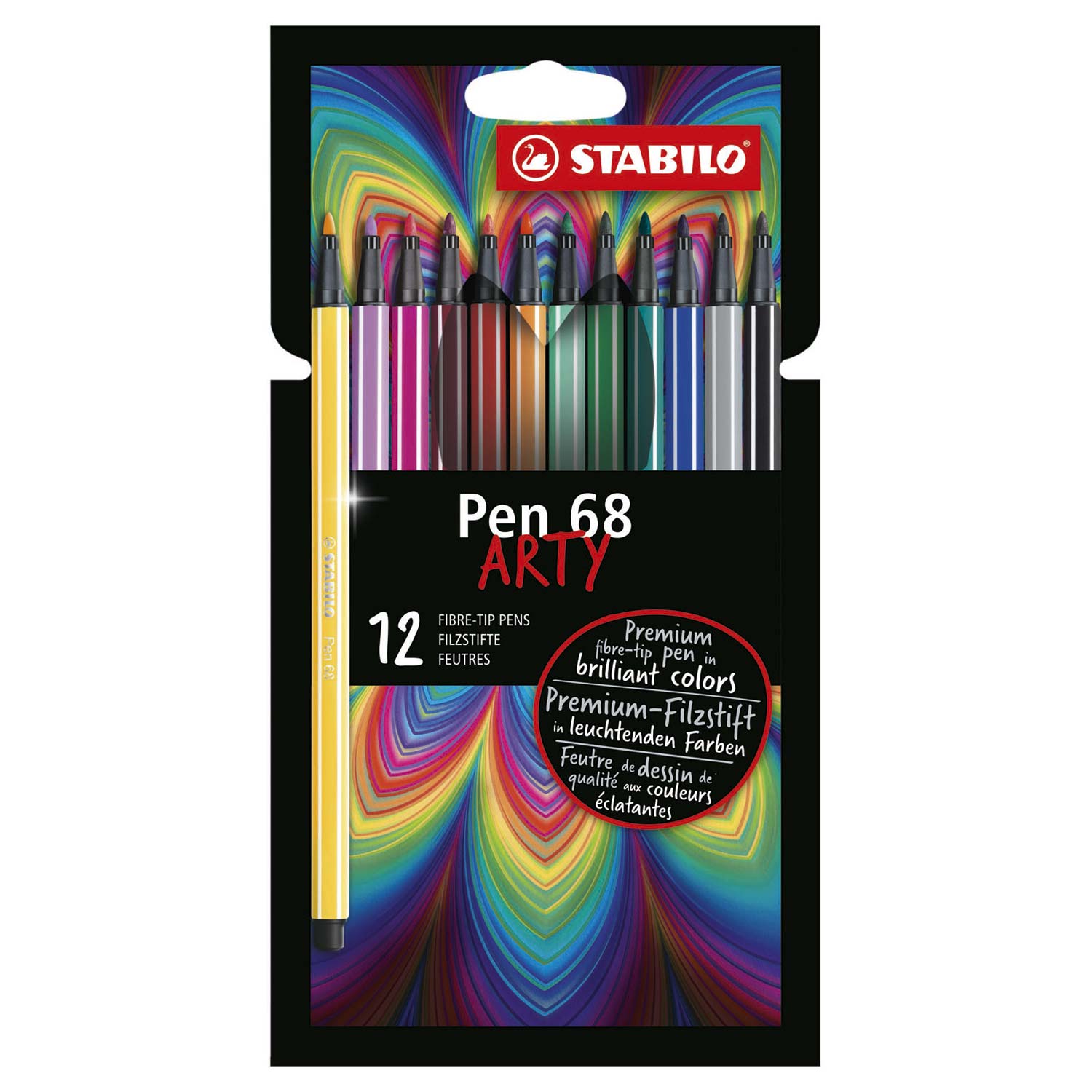 luisteraar Zuidoost moeilijk STABILO Pen 68 ARTY felt-tip pens, 12 pieces. | Thimble Toys