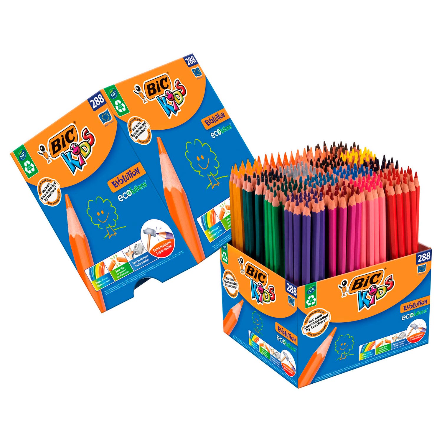 BIC - Crayons de couleur Kids Evolution Ecolutio…