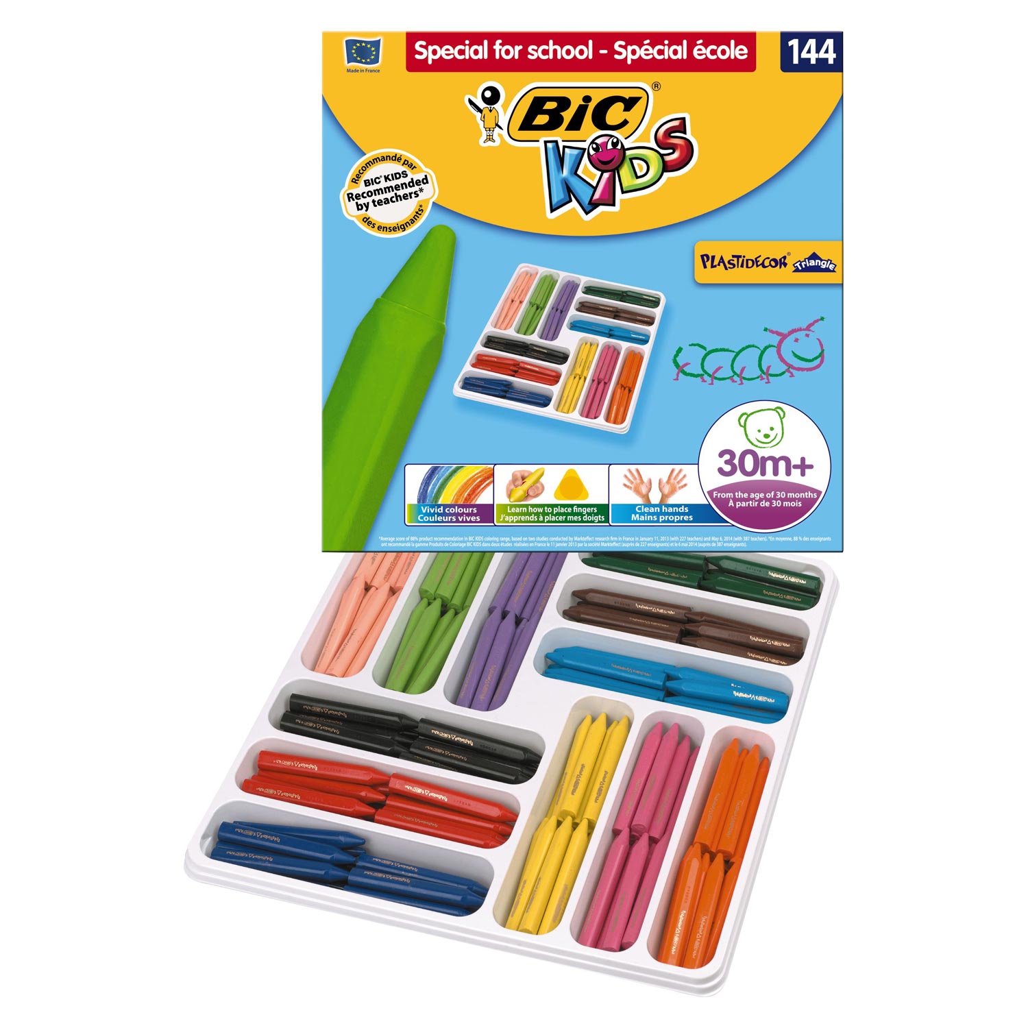 BIC® Kids Coloring Crayons, 36 Assorted Colors, 36/Pack