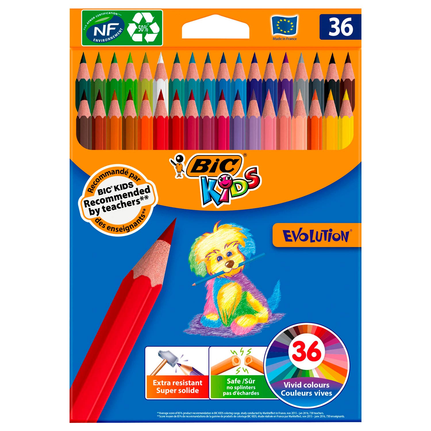  BIC Kids Evolution ECOlutions Colouring Pencils 24 Pack : Toys  & Games