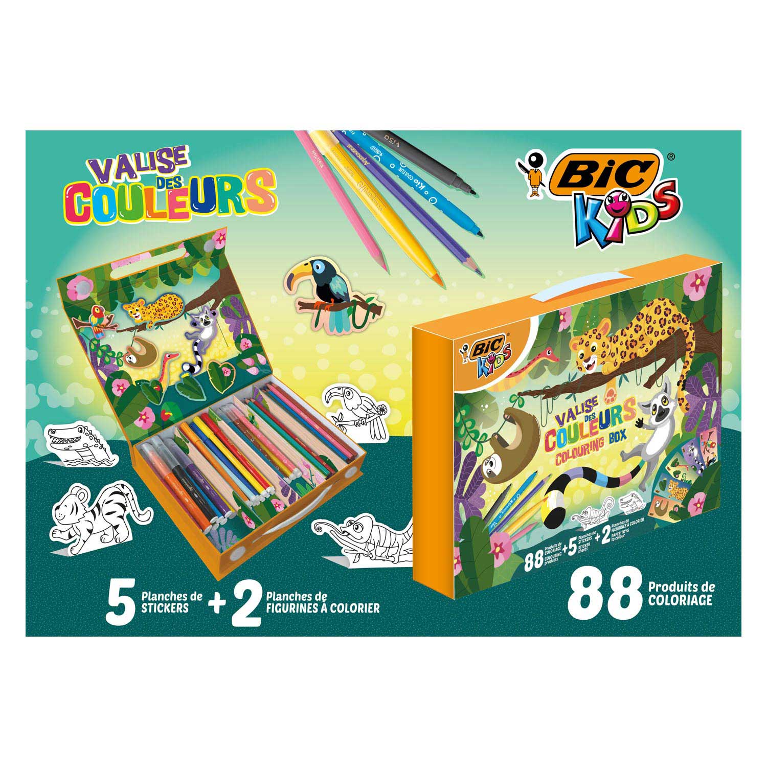  BIC Kids Crayons, Assorted Colors, Durable Case, 36-Count  (BKPCP36-AST) : Toys & Games