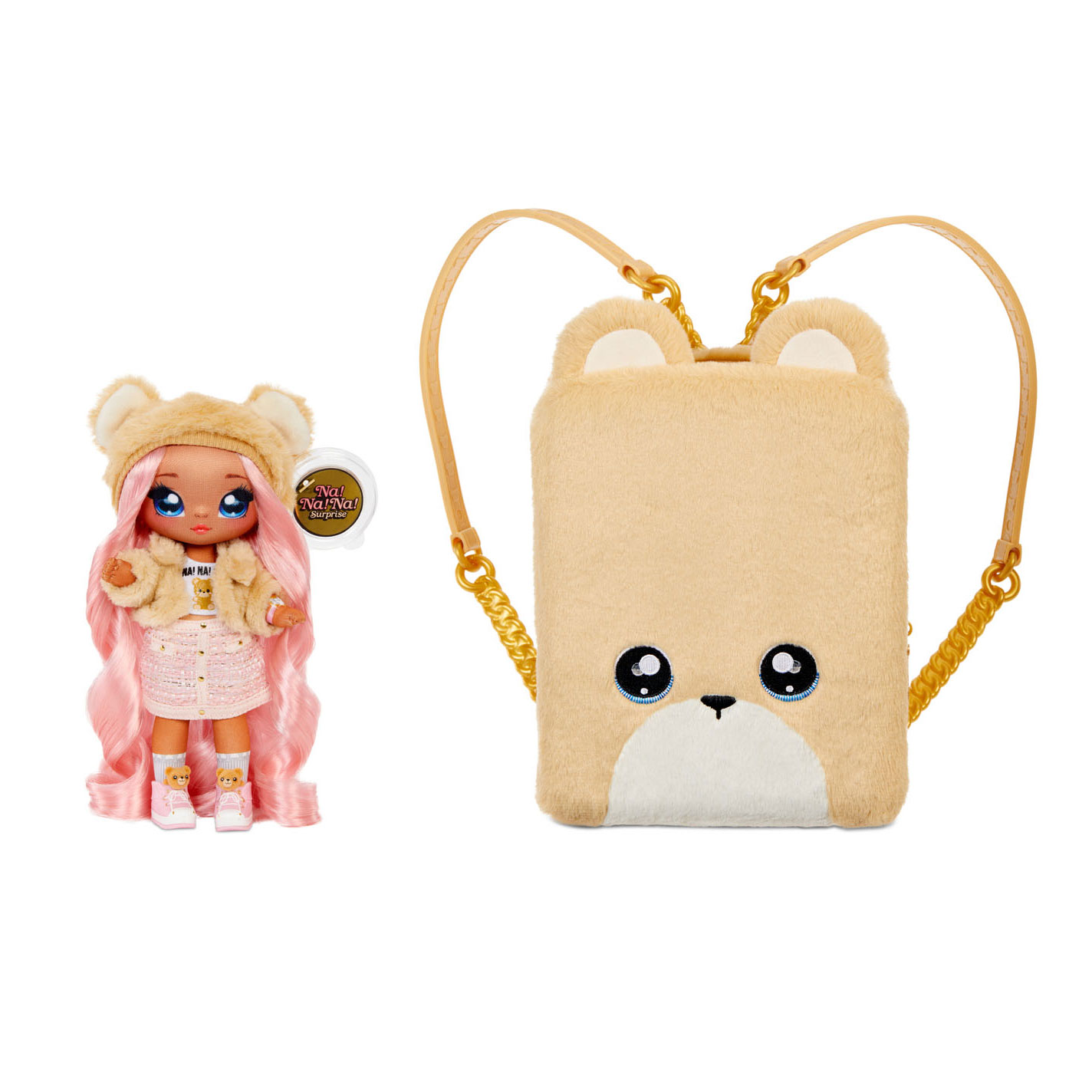 Na! Na! Na! Surprise 3-in-1 Backpack Bedroom Pink Bunny Playset with Limited Edition Doll