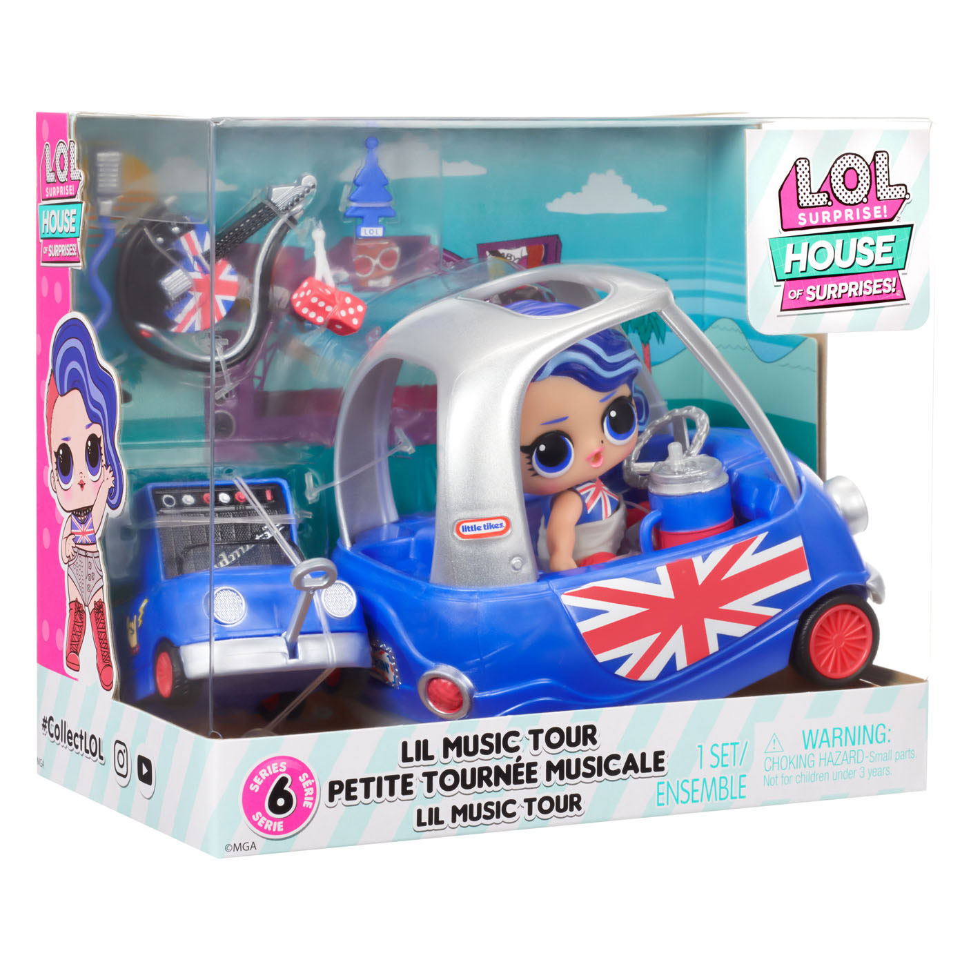 L.O.L. Surprise! Lil Music Tour Playset with Cheeky Babe Collectible Doll and 8 Surprises