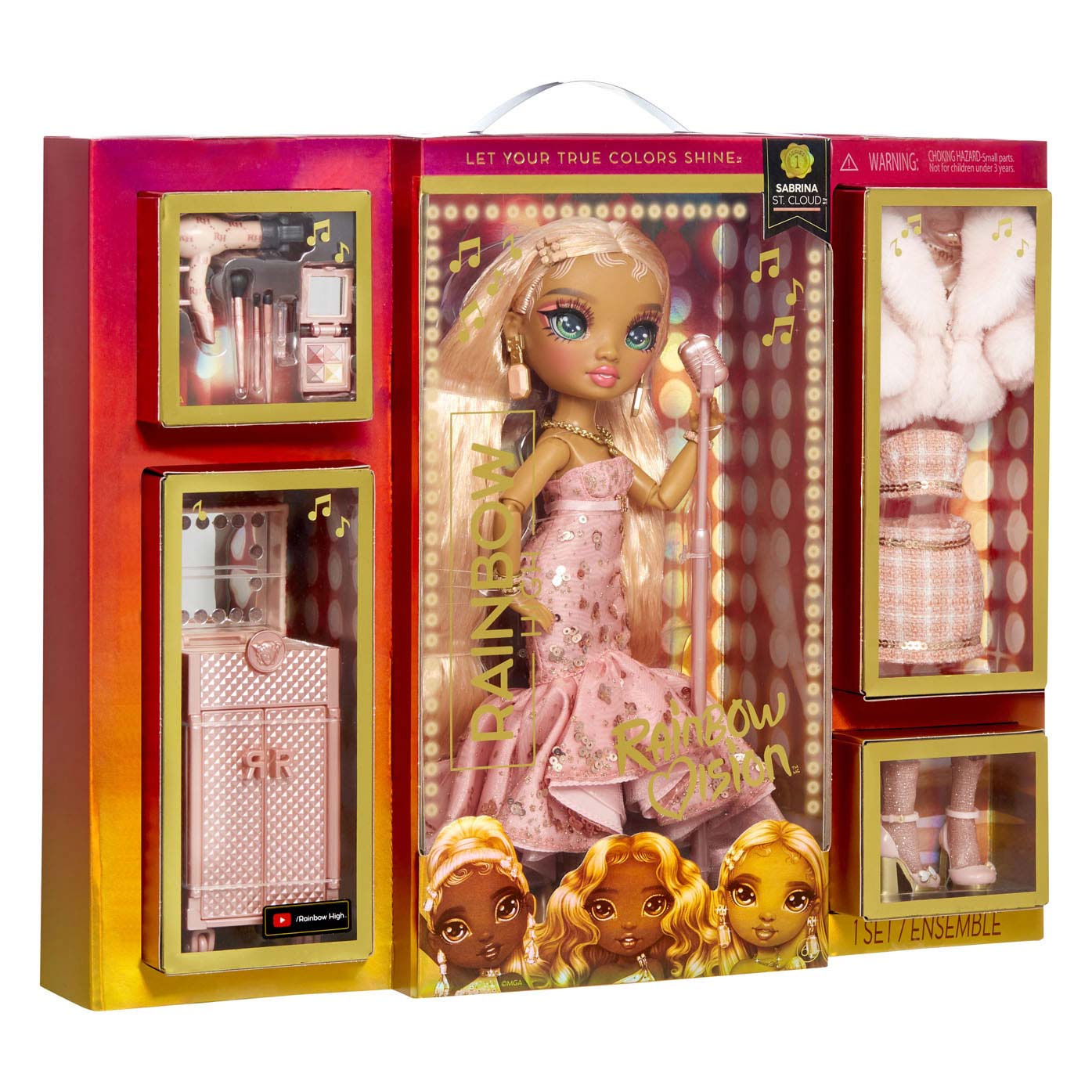 New Condition In Box Rainbow High Sabrina St. Cloud Rainbow Vision Doll  RARE