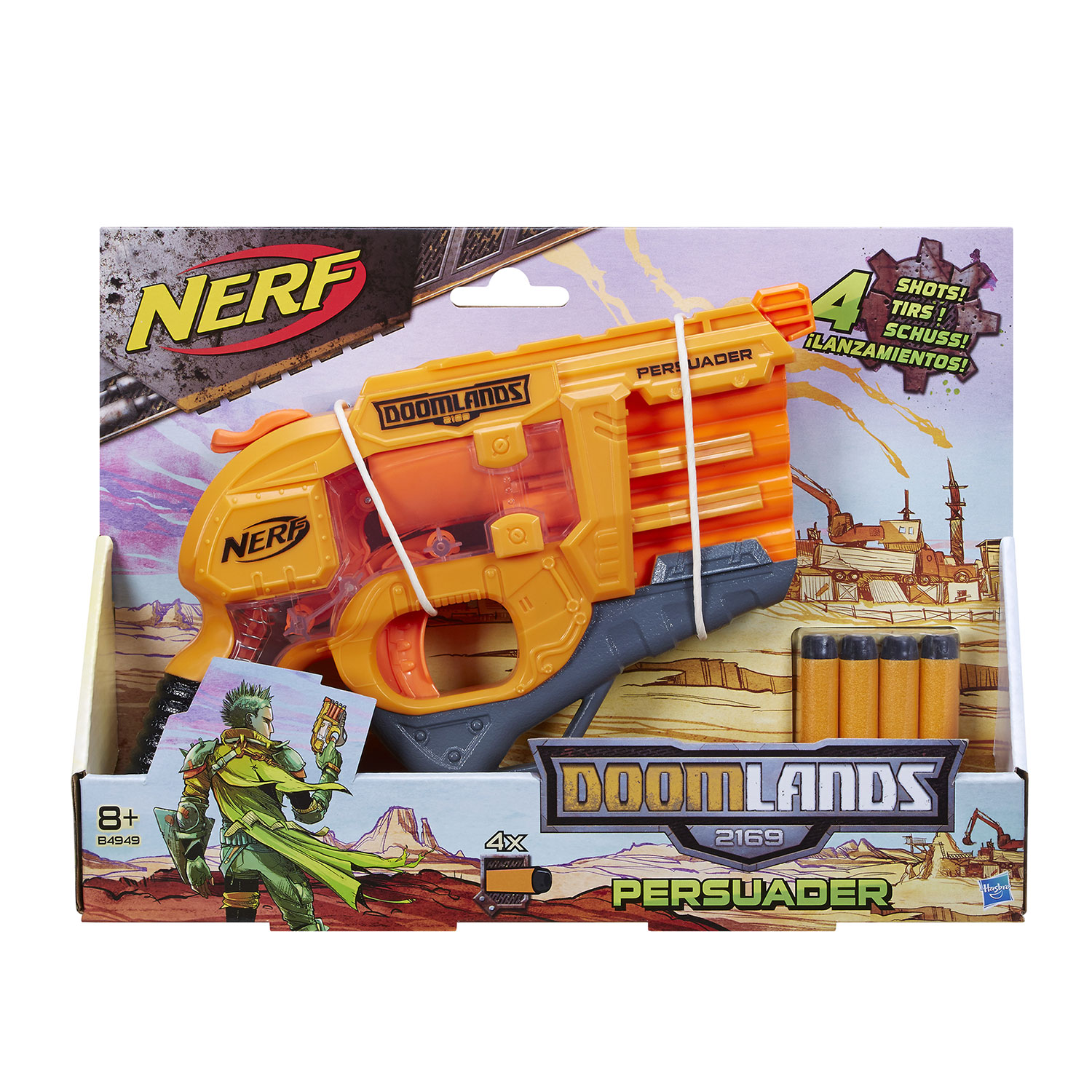 Nerf Doomlands Double Dealer - Fucile Giocattolo Con 2 Caricatori E 24 Dardi, Per Battaglie Epiche (8+ Anni)