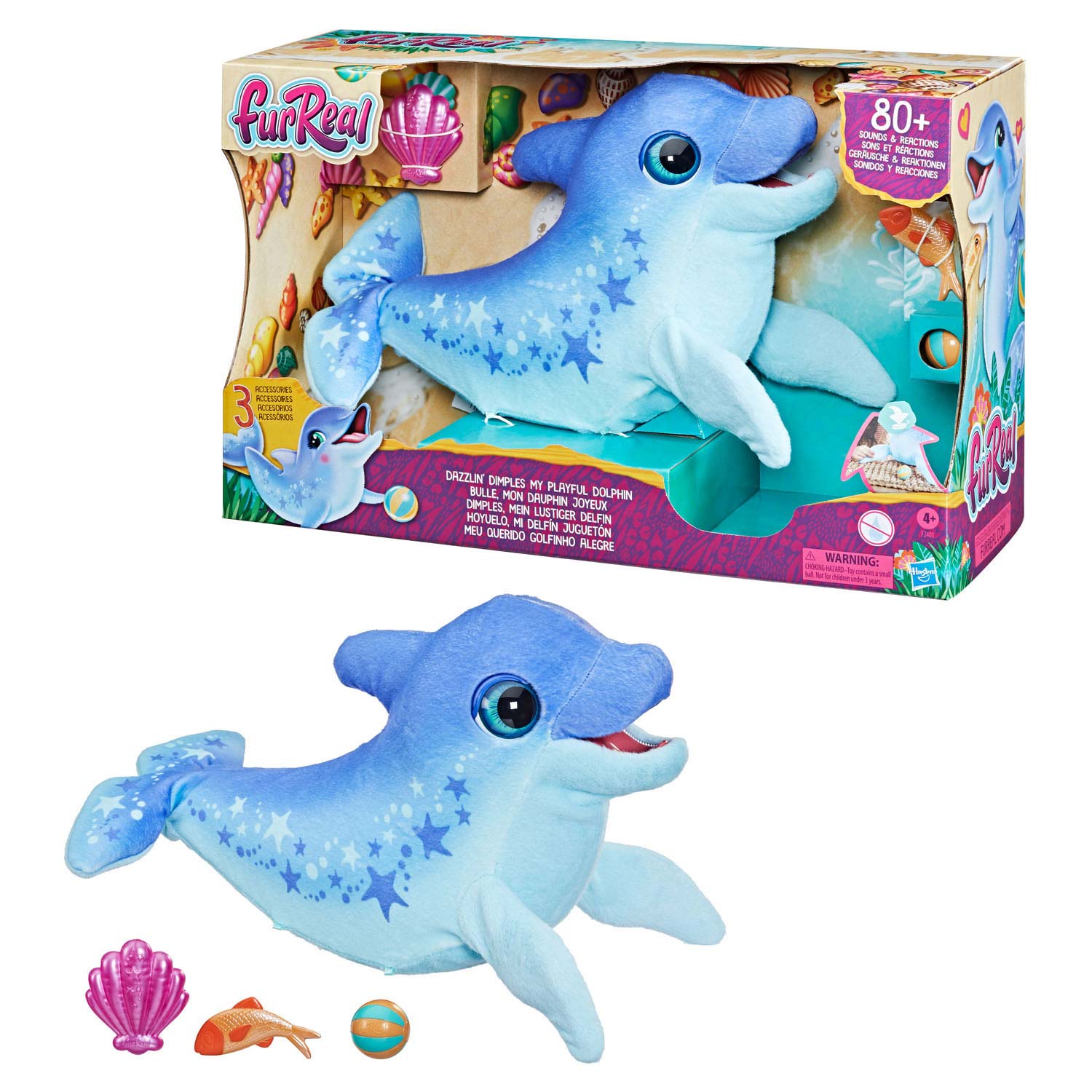 Hasbro furReal - Dazzlin' Dimples My Playful Dolphin Toy Toys - Zavvi US