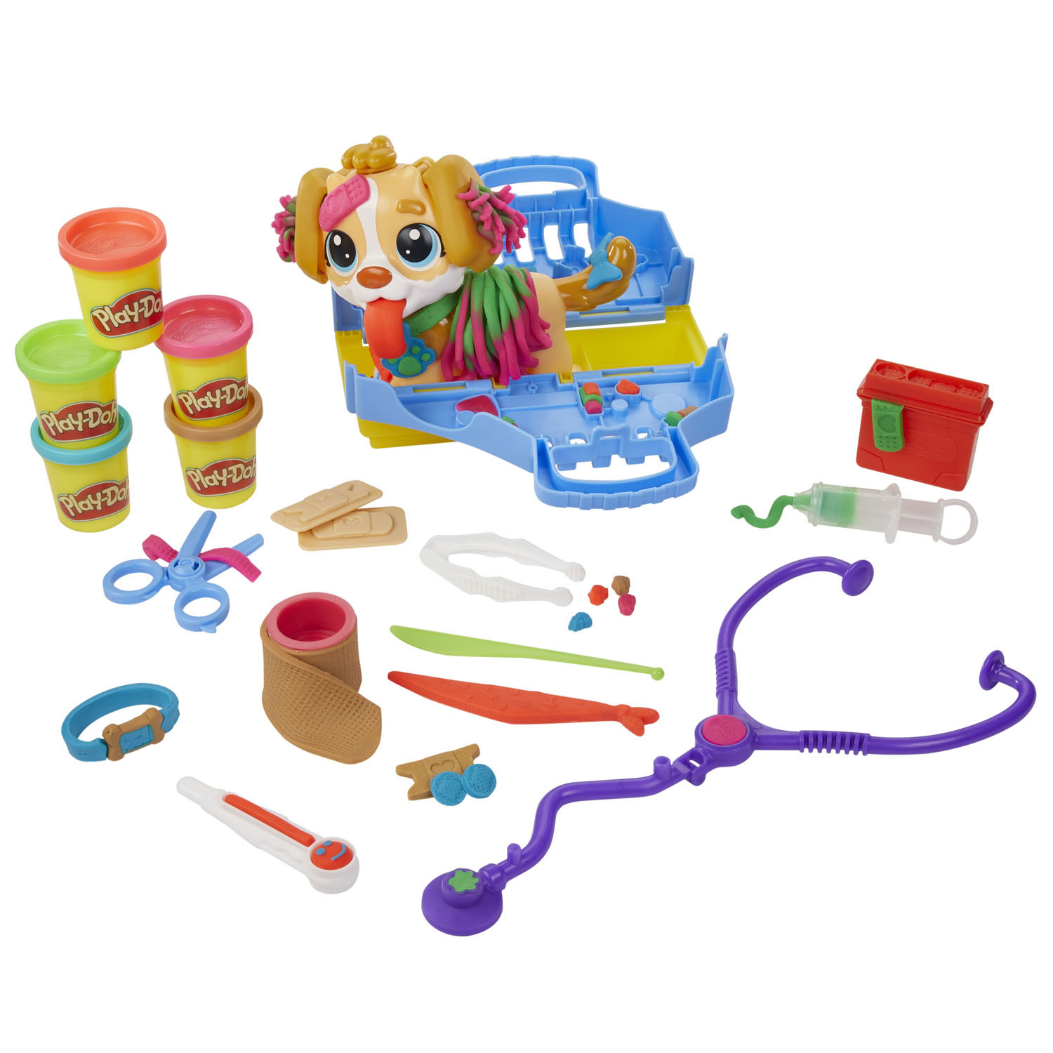 manager stok nep Play-Doh Care N Carry Dierenarts - Klei Speelset | Thimble Toys