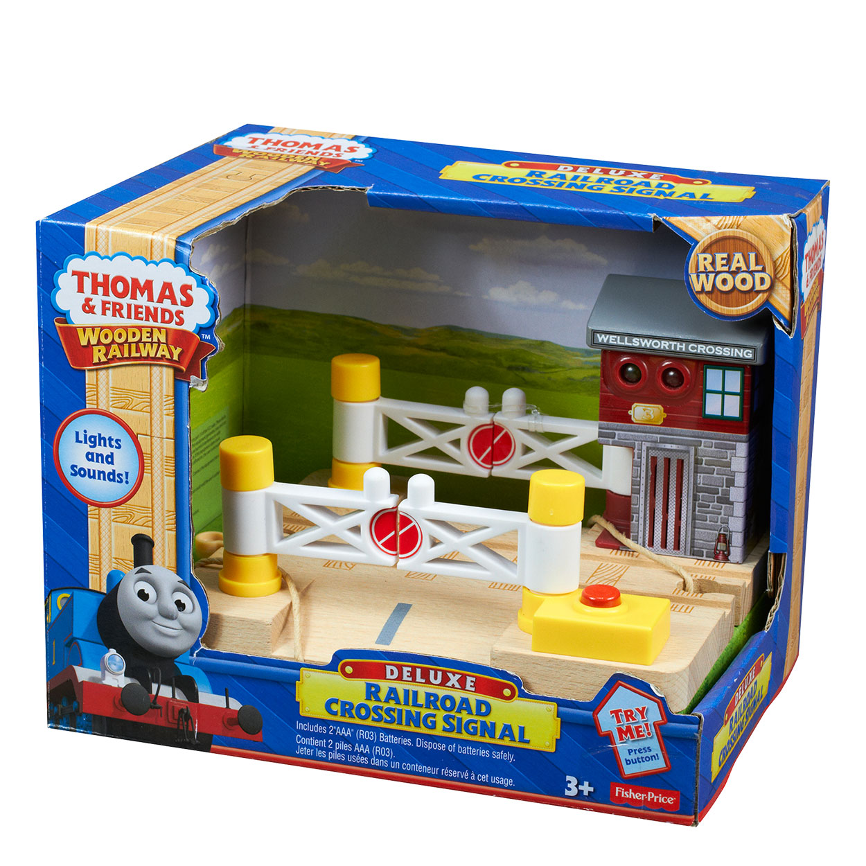 Voorouder kennisgeving Losjes Thomas de Trein Hout - Overweg Licht & Geluid | Thimble Toys