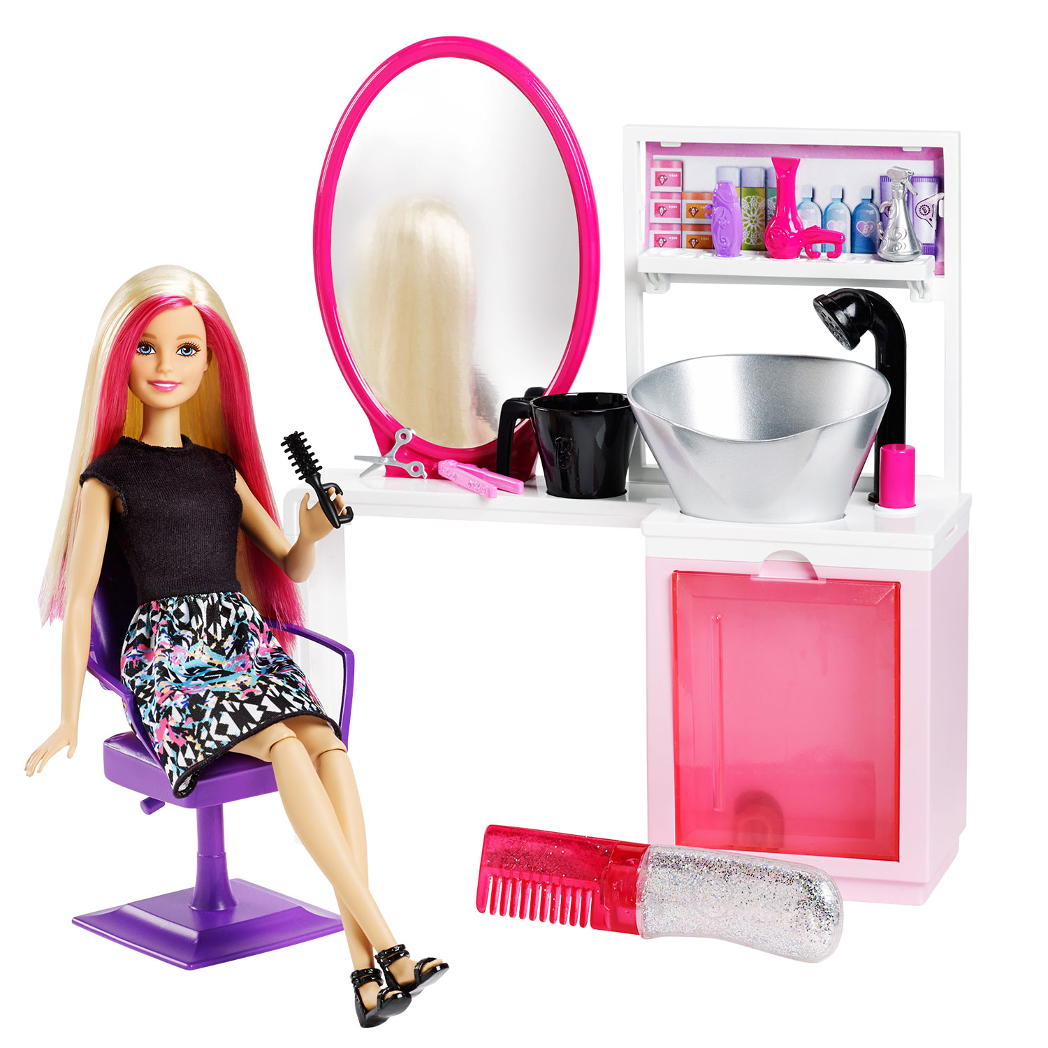 Goed opgeleid kloon Thriller Barbie Beauty Salon met Pop | Thimble Toys