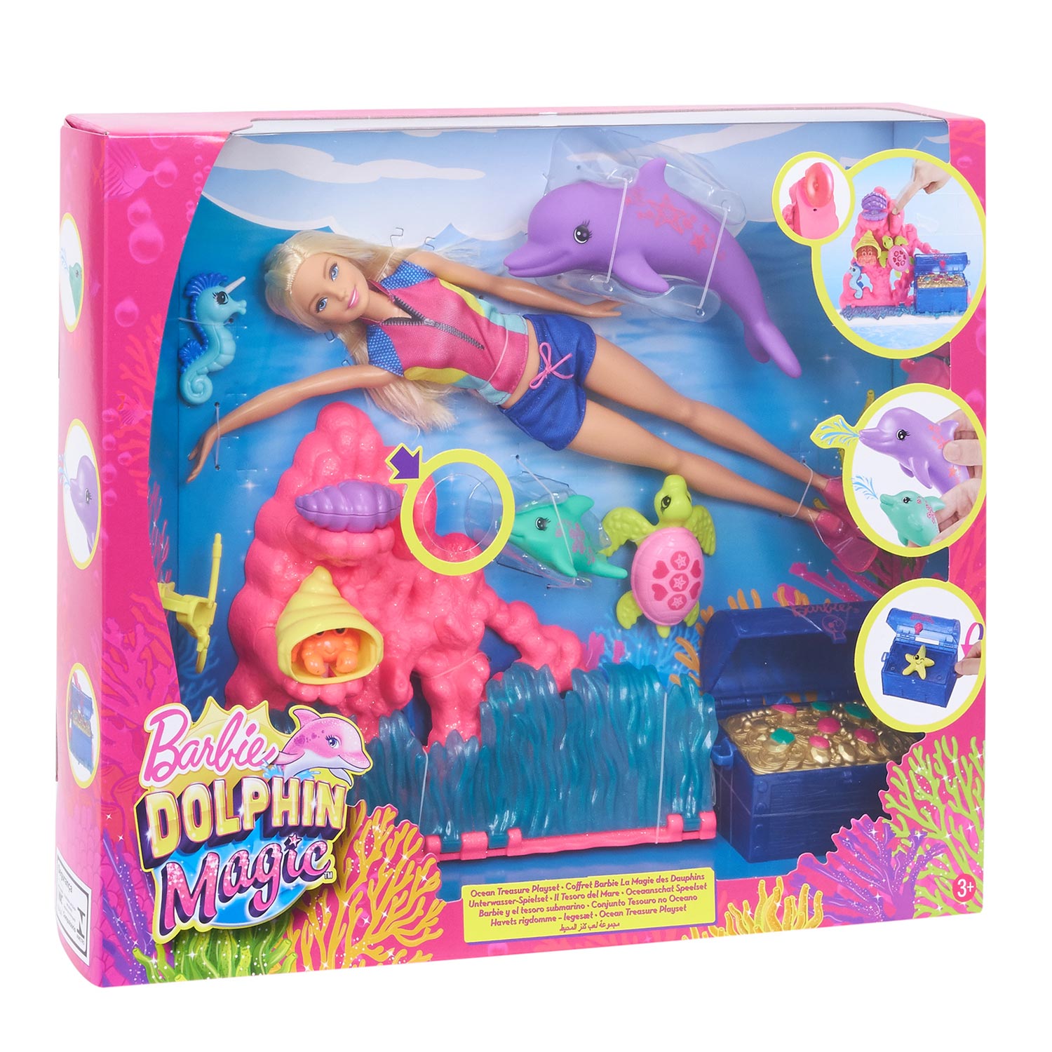 vriendelijk Tante lila Barbie Magische Dolfijn Oceaanschat Speelset | Thimble Toys