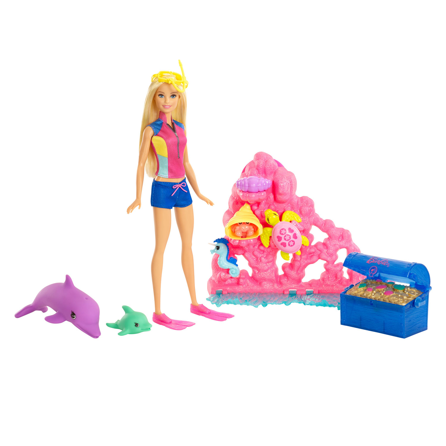 Niet doen Menda City In Barbie Magische Dolfijn Oceaanschat Speelset | Thimble Toys