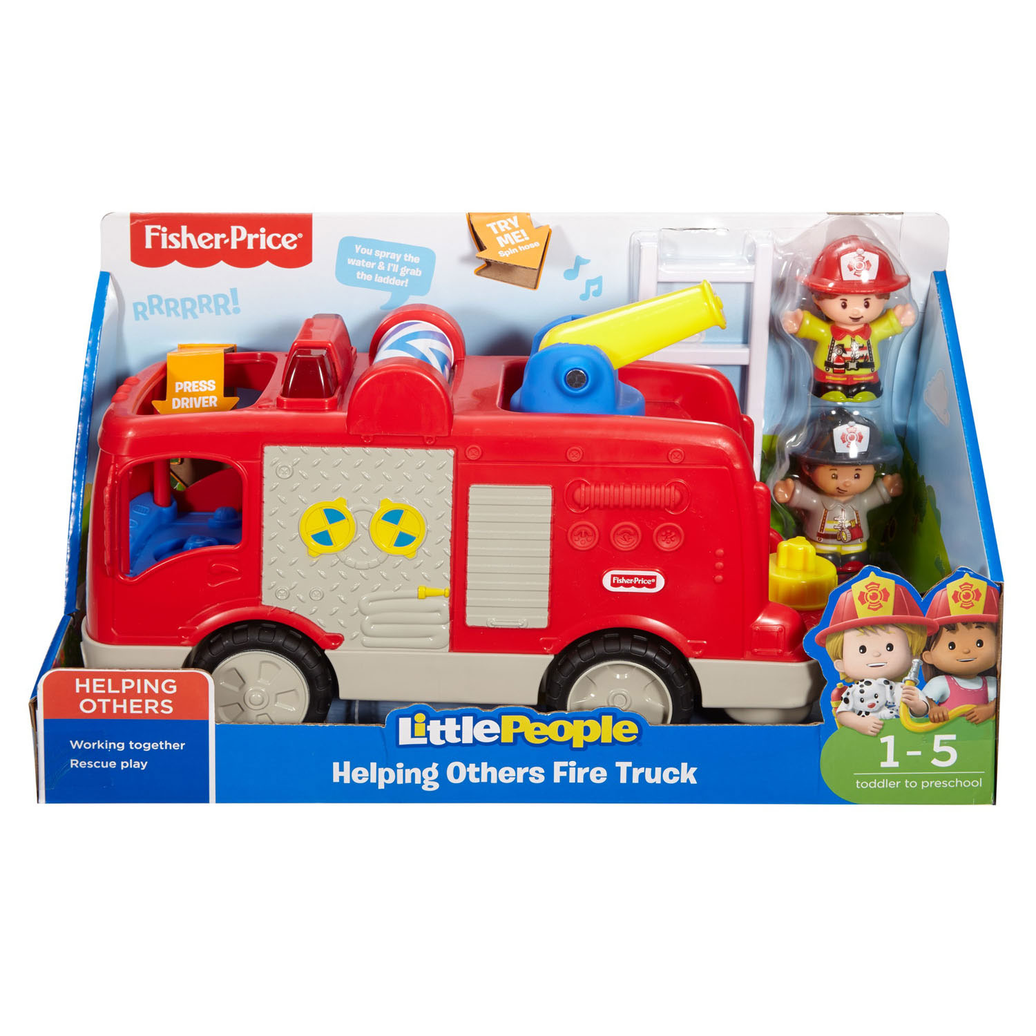 een keer Discriminerend bezoeker Fisher Price Little People Grote Brandweerauto | Thimble Toys