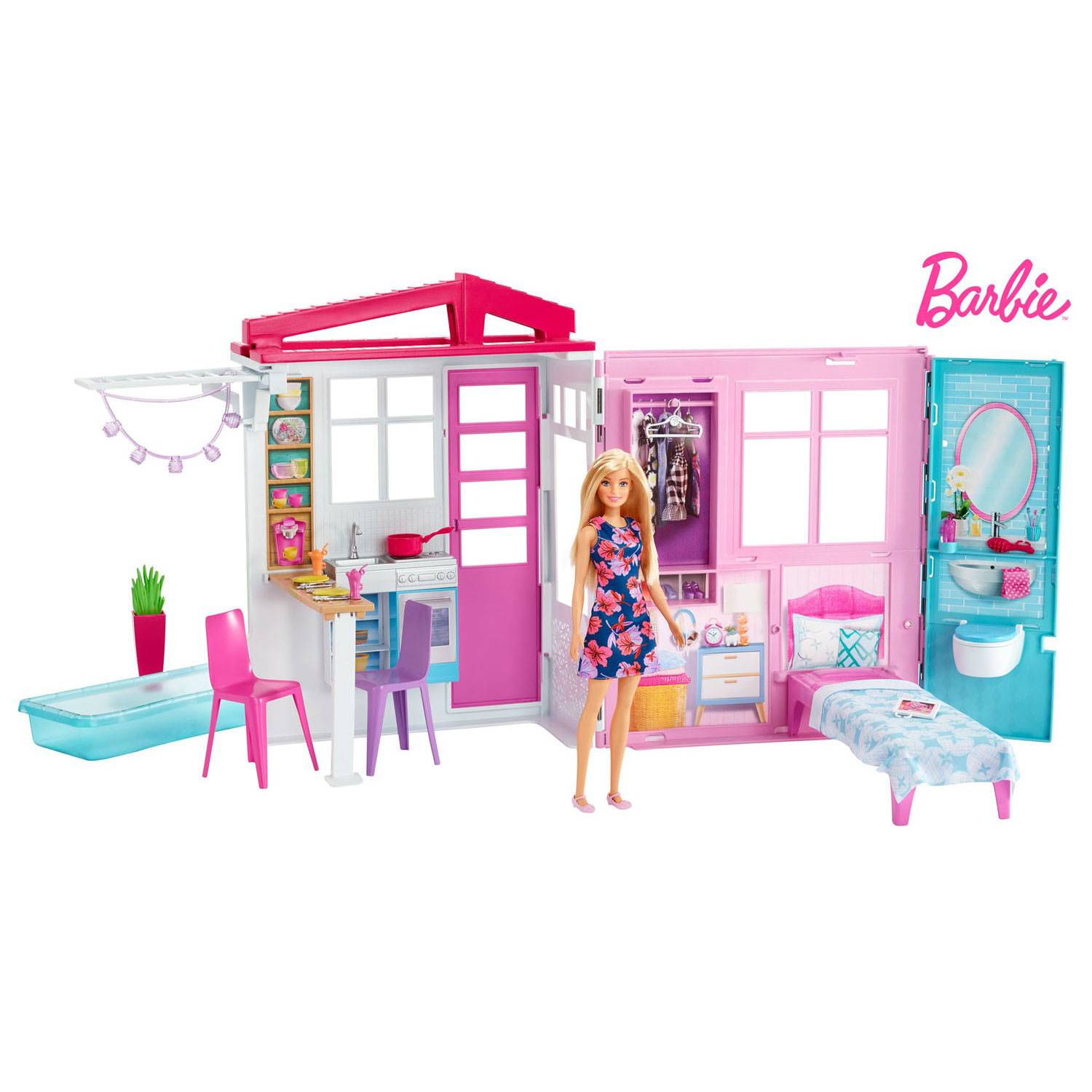 Glimp Verrijking Sophie Barbie Huis met Pop | Thimble Toys