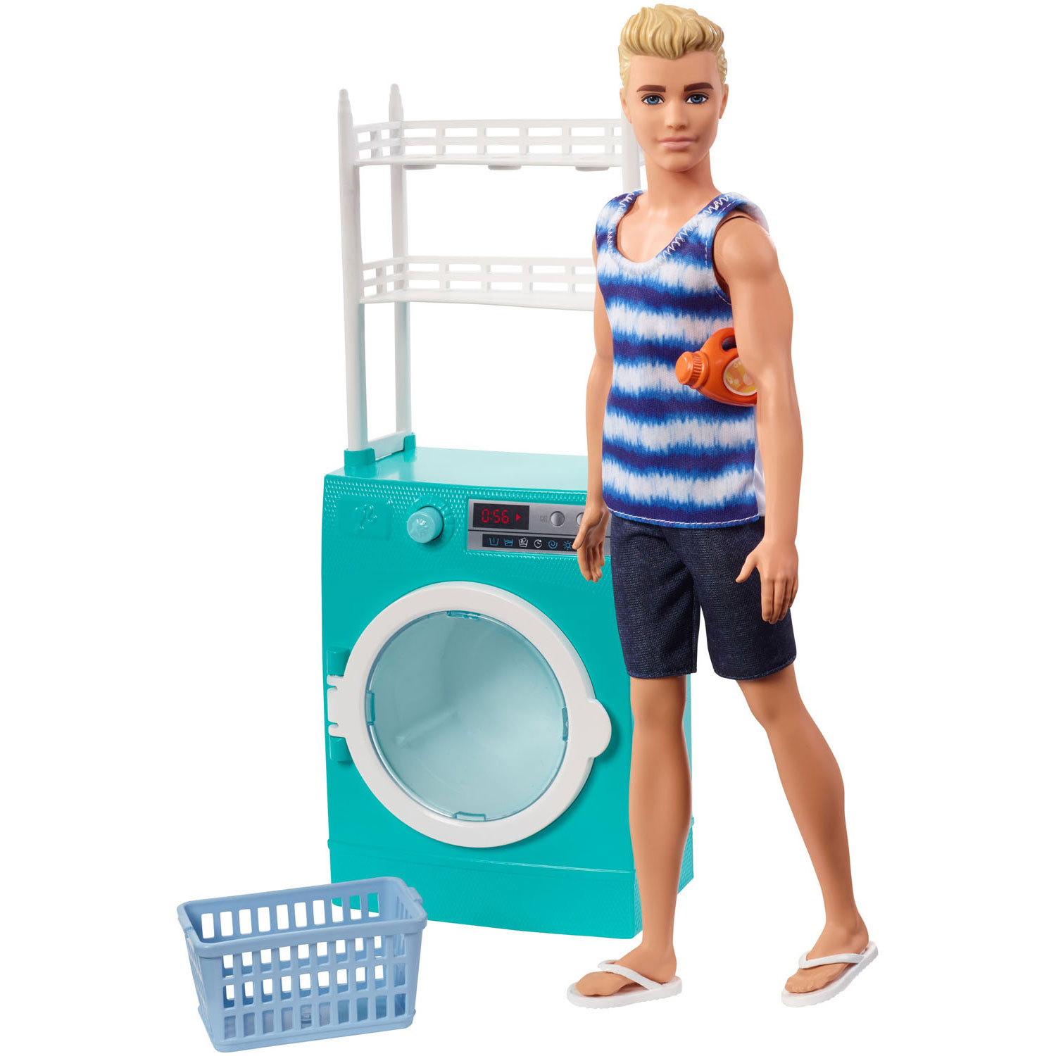 Ken does the laundry