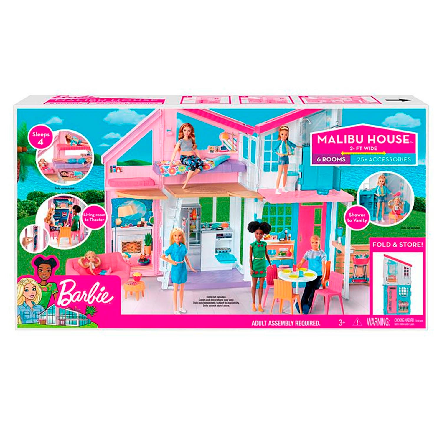 Moreel onderwijs Leesbaarheid zich zorgen maken Barbie Malibu house | Thimble Toys