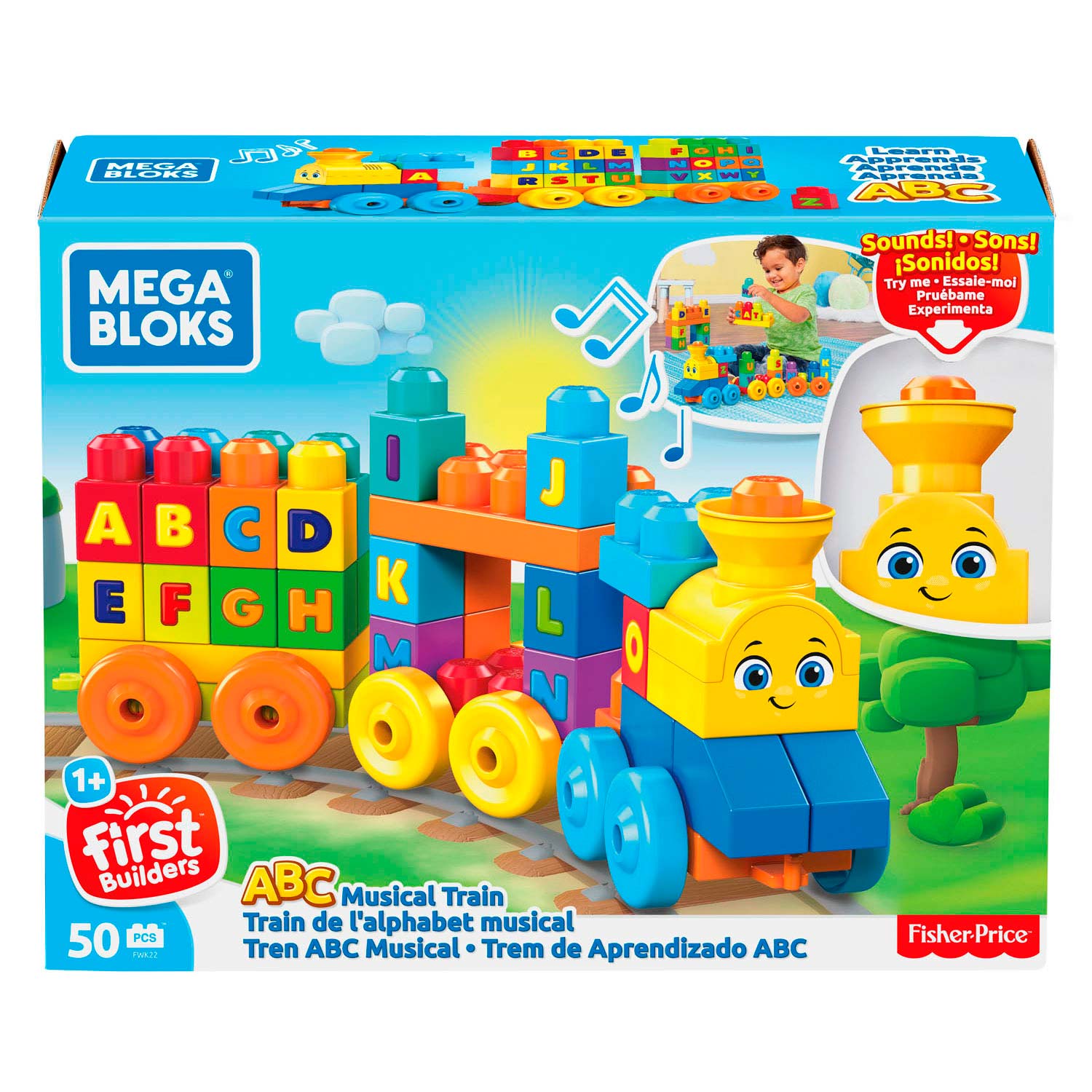Goedaardig Entertainment leveren Fisher Price Mega Bloks - ABC Learning Train | Thimble Toys