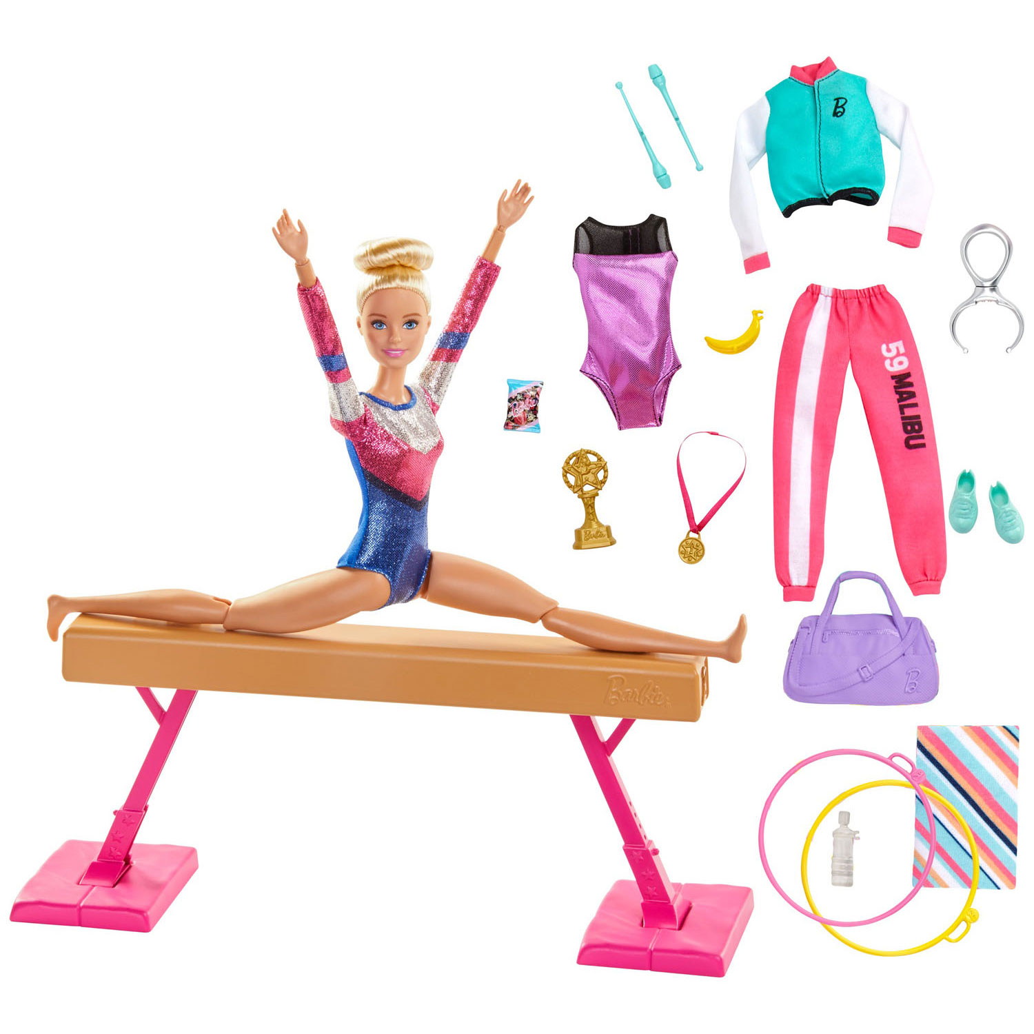 Barbie Gymastiek Pop en Speelset | Toys