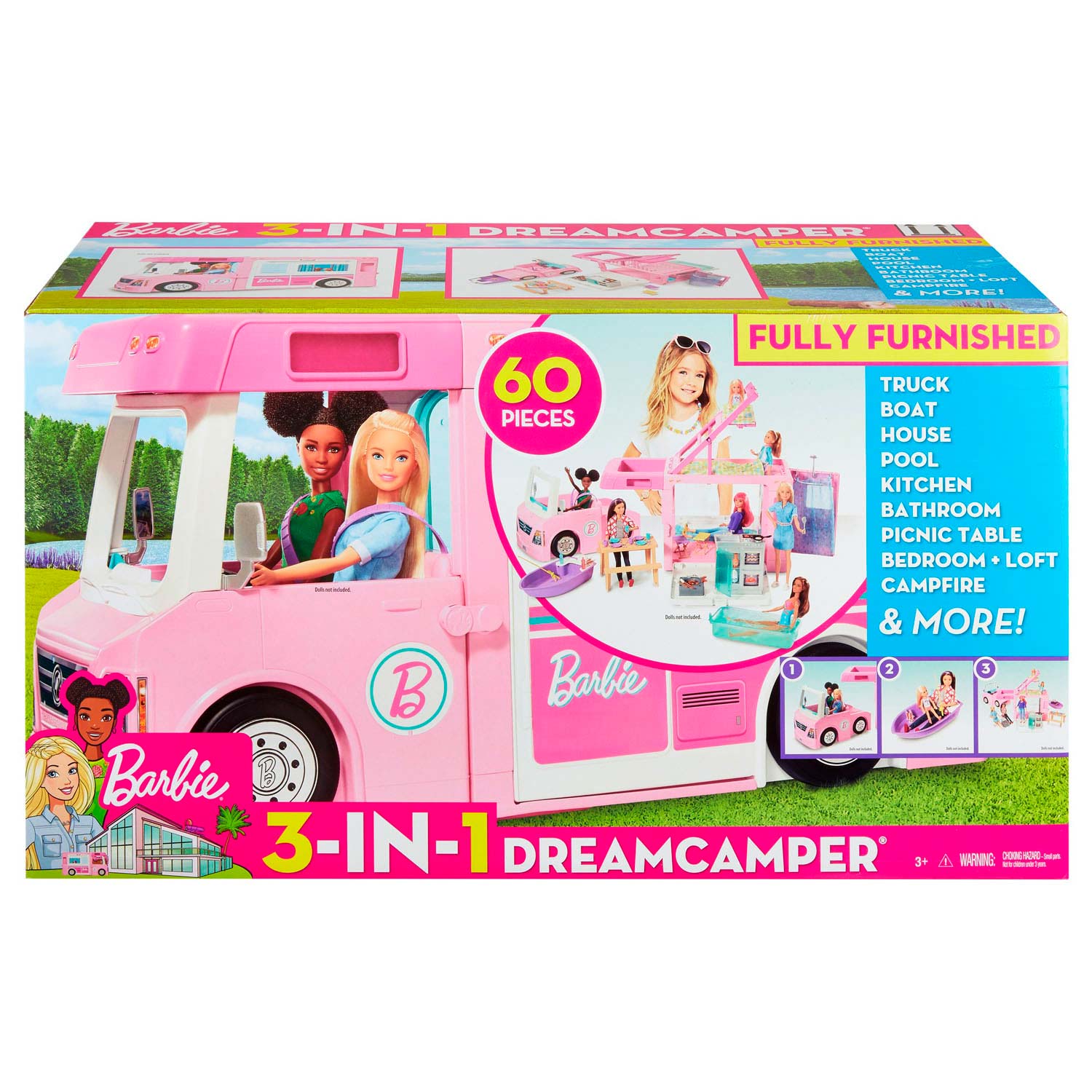Barbie 3-in-1 | Thimble Dream mit Toys Zubehör Camper
