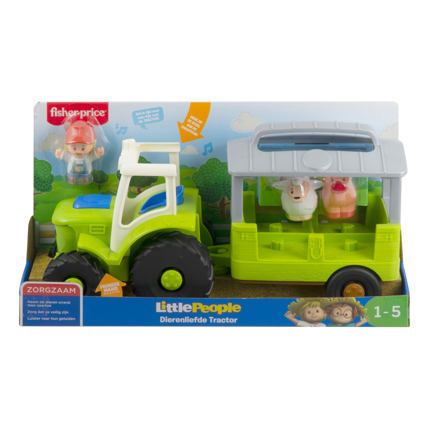 cafe Om te mediteren Rouwen Little People Animal Love Tractor | Thimble Toys