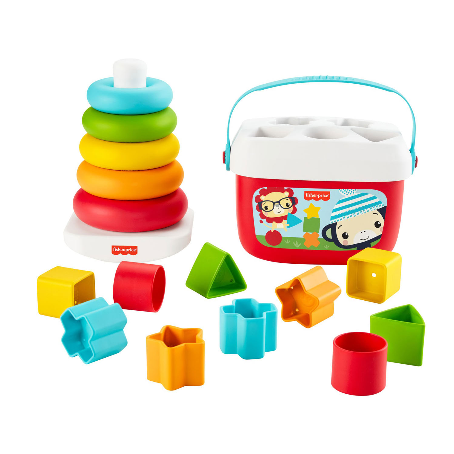 Kinderachtig langs Visser Fisher Price Baby's First Blocks and Pyramid | Thimble Toys