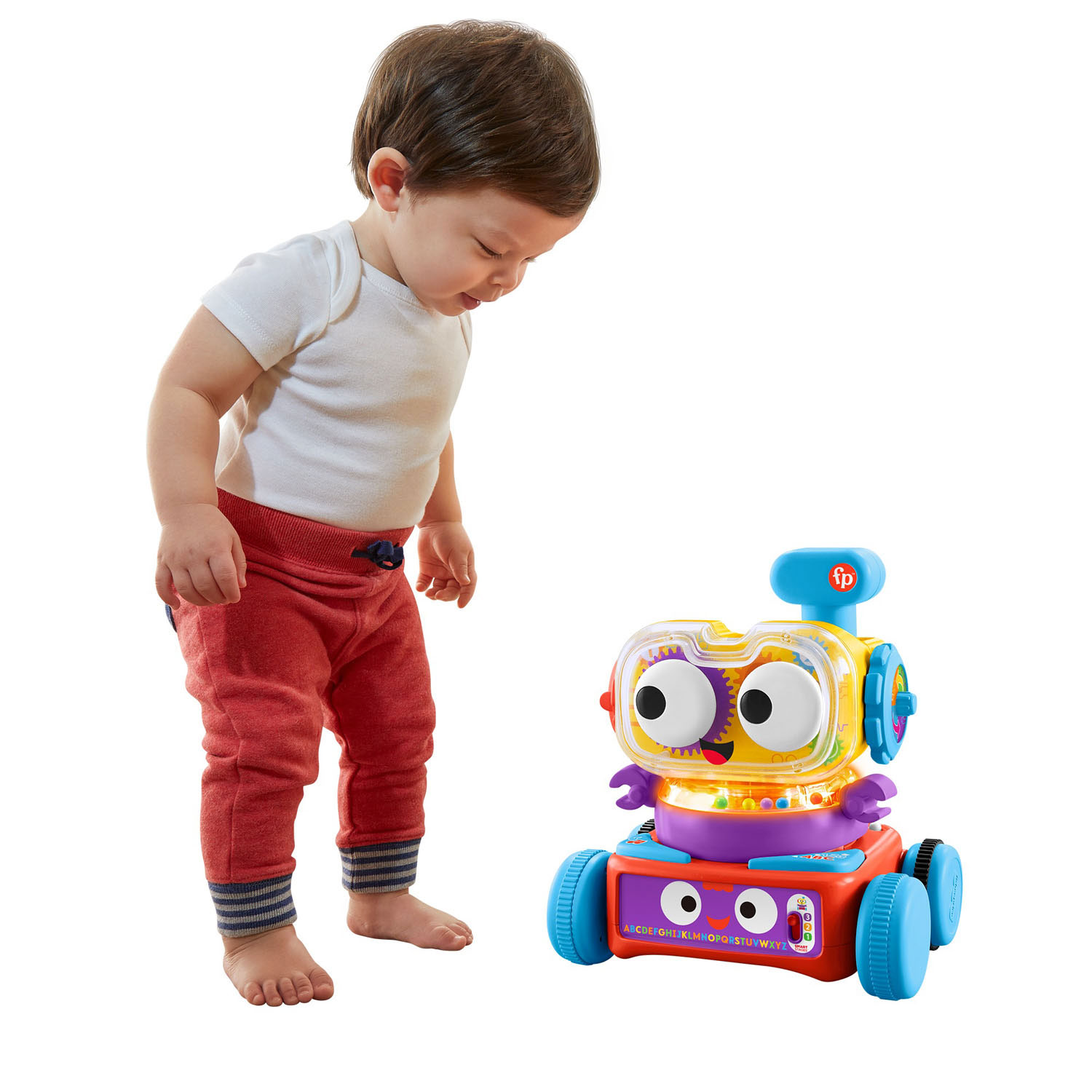Fisher-Price 4-in-1 Learning Bot Interactive Toy Robot for Infants