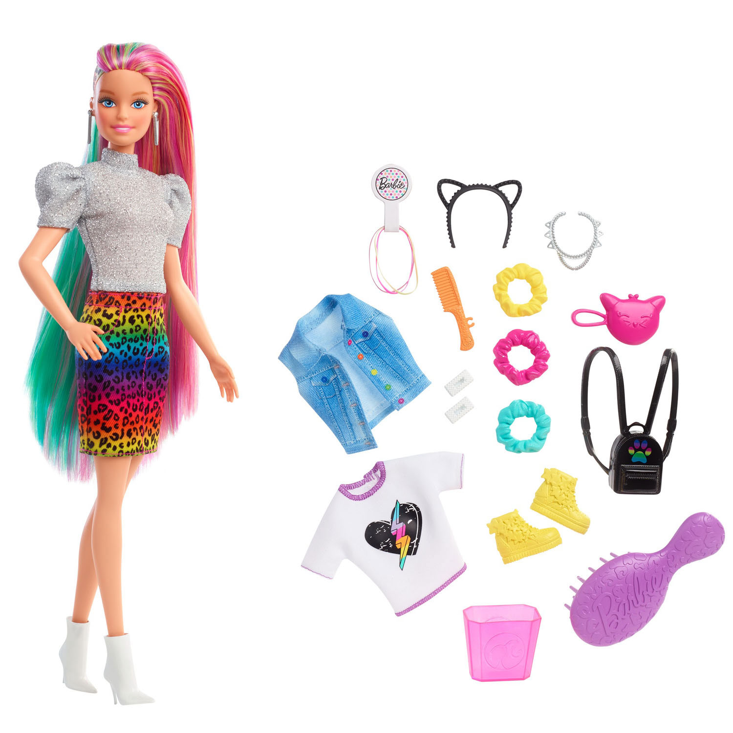 Barbie Doll Rainbow Hair