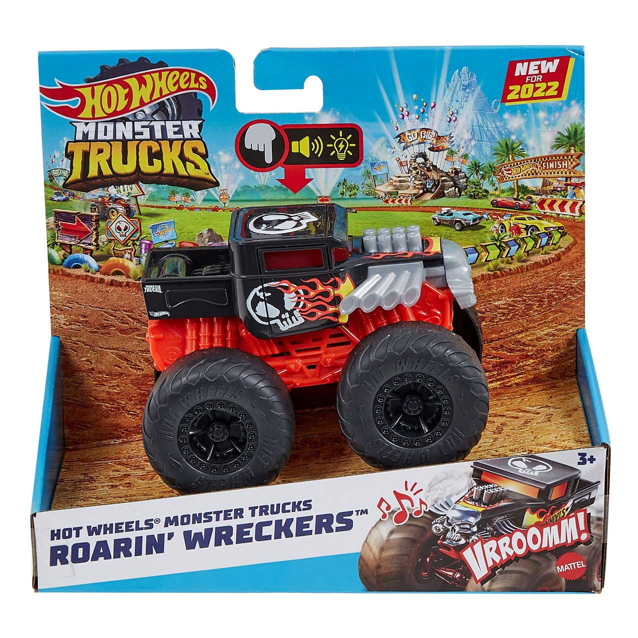 Hot Wheels Monster Trucks Roarin' Wreckers, 1:43 Scale Mega-Wrex