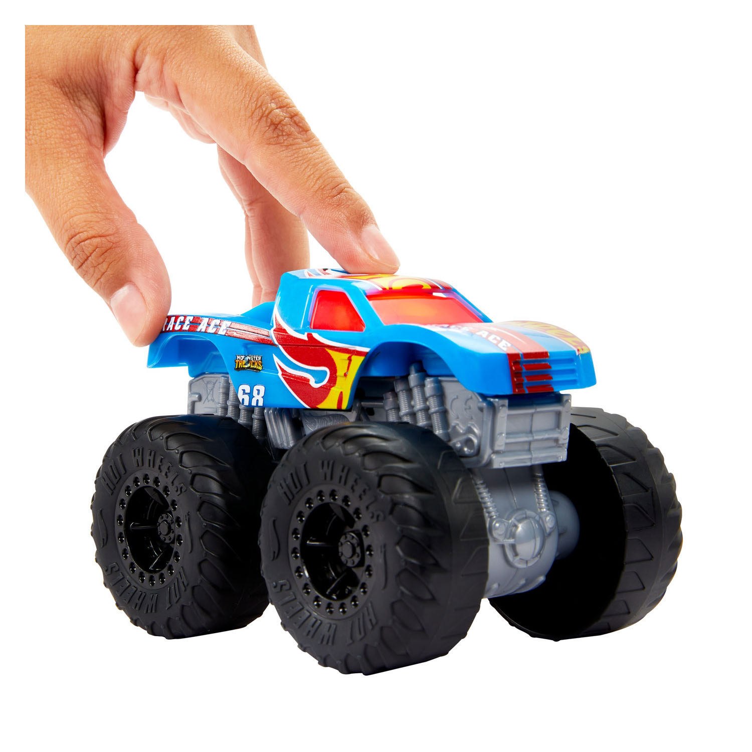 Hot Wheels Monster Trucks Roarin' Wreckers, 1:43 Scale Mega-Wrex Toy Truck  with Lights & Sounds