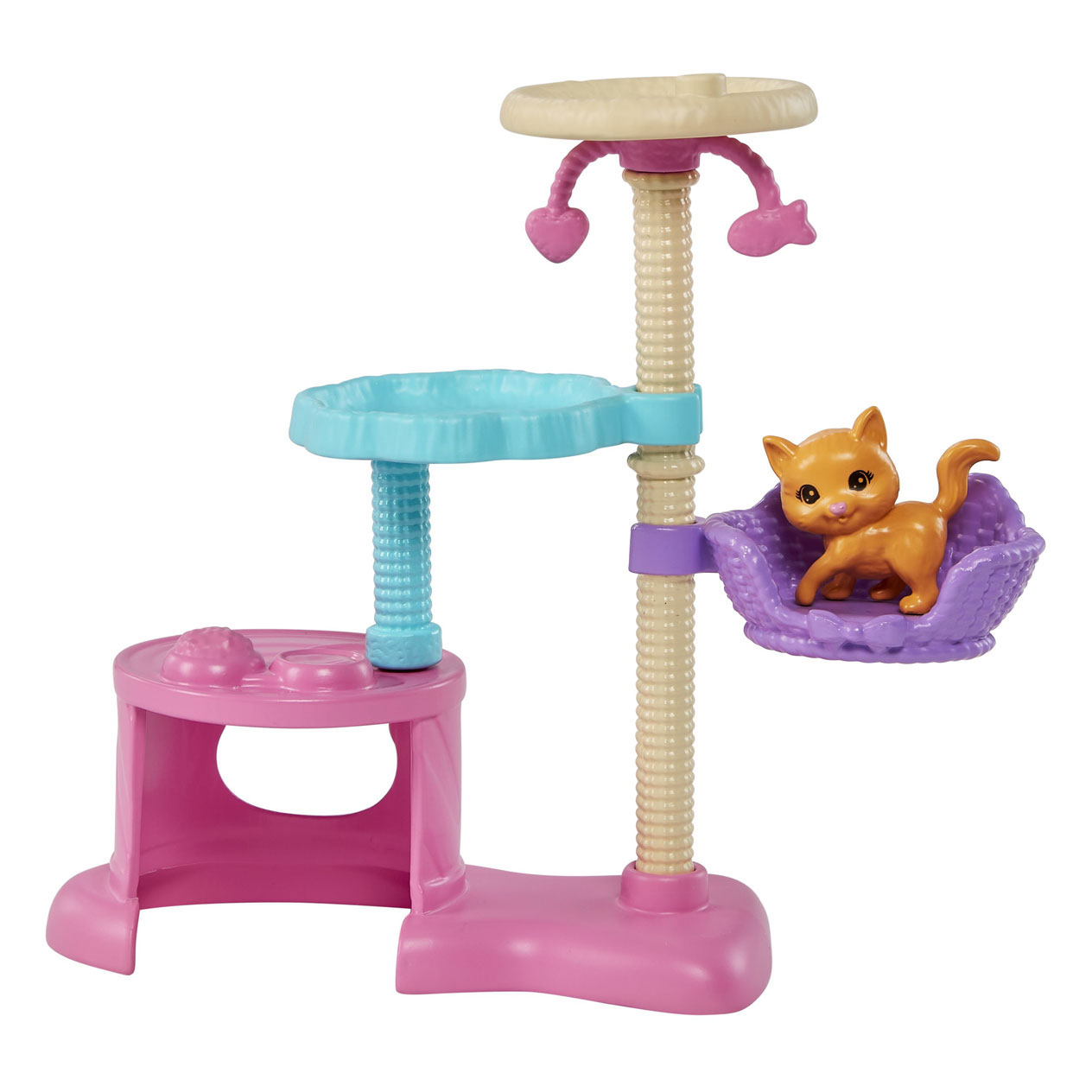 Barbie Kitty Condo Doll and Kittens Thimble Toys