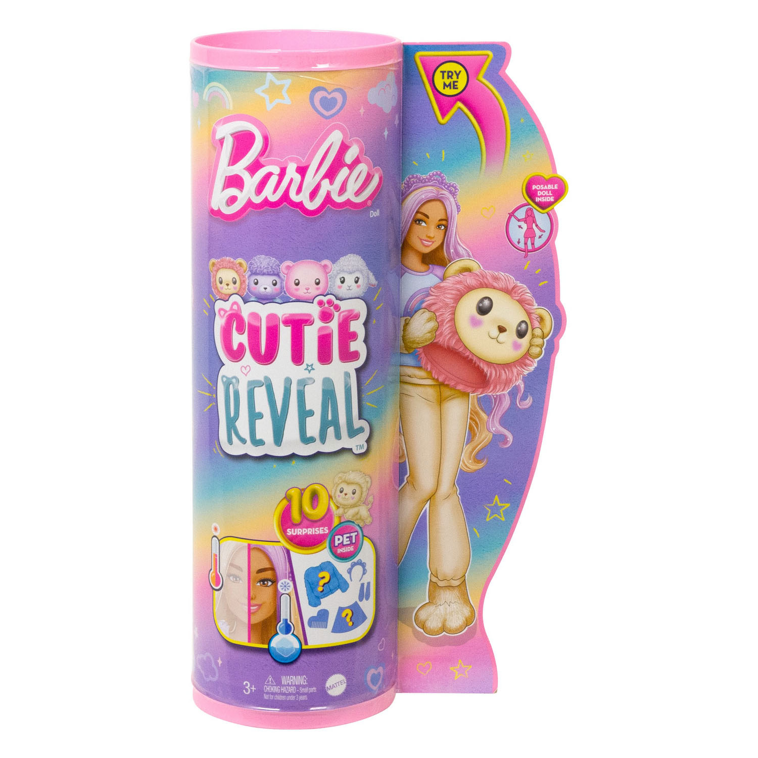 Barbie Cutie Reveal Boneca Cozy Cute Tees™ com bichinho