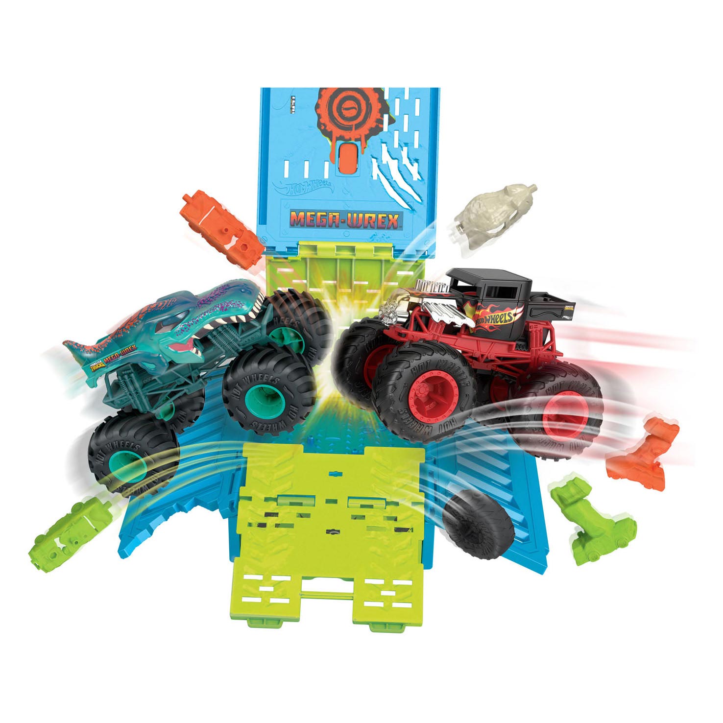 Hot Wheels Monster Trucks Car Chompin' Mega Wrex Vehicle, for Ages