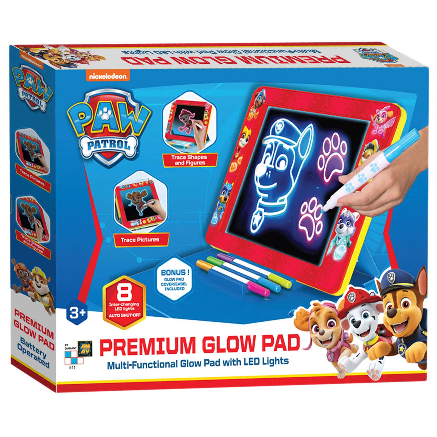 Amazoncom Paw Patrol Travel Clipboard Sketchpad Coloring  Sticker  Activity Set for Kids with Carrying Case  Toys  Games