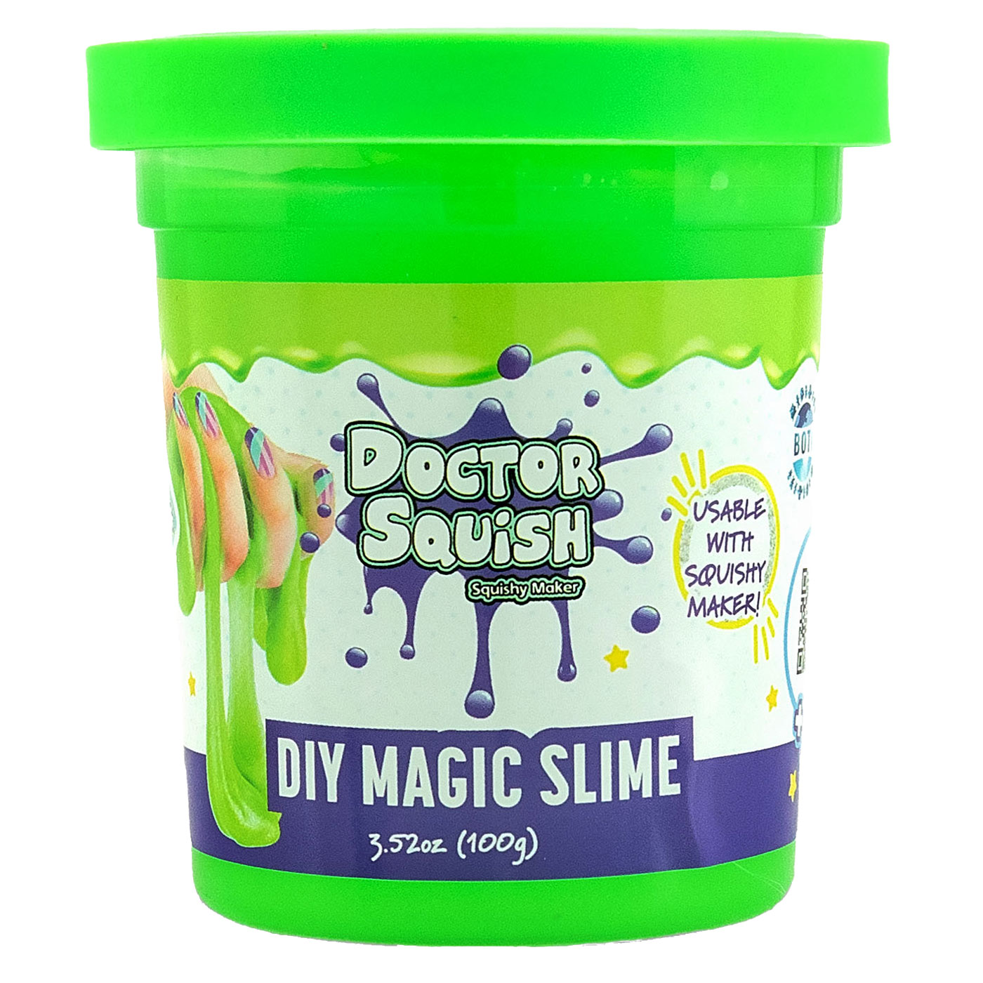 Doctor Squish Slime Value Pack - Green and Purple, 240 grams