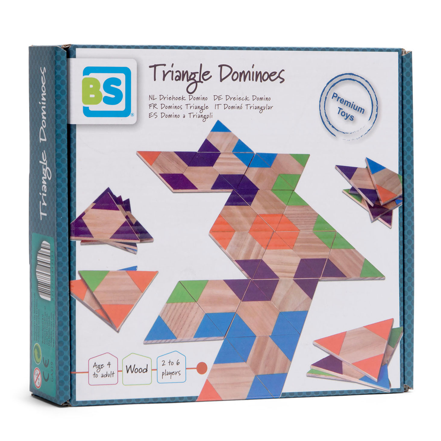 LOGOPLAY Tridomino - Houten Driehoek Domino Bordspel