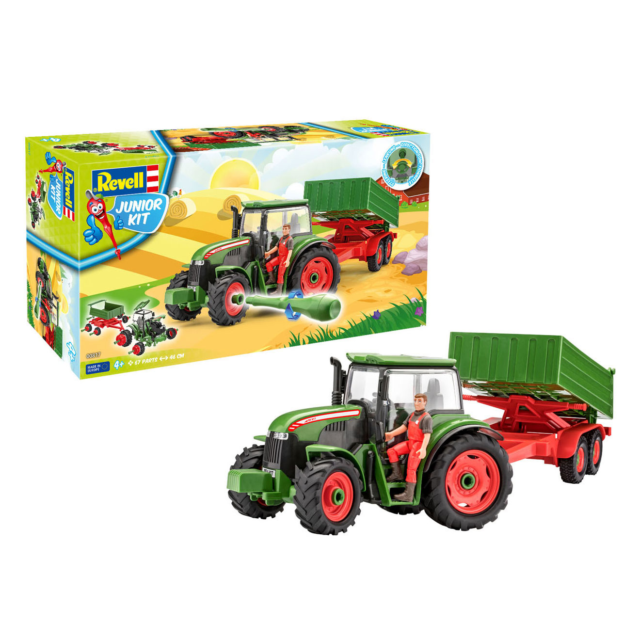 Revell Junior Model Kit Tractor & Trailer with Figure 00817 Scale 1:20 Ages 4+