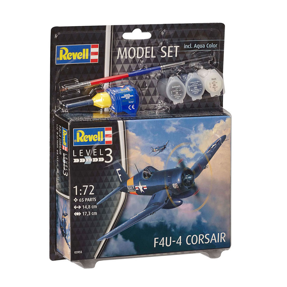 Samenwerken met Bot Lao Revell Model Set F4U-4 Corsair Fighter | Thimble Toys