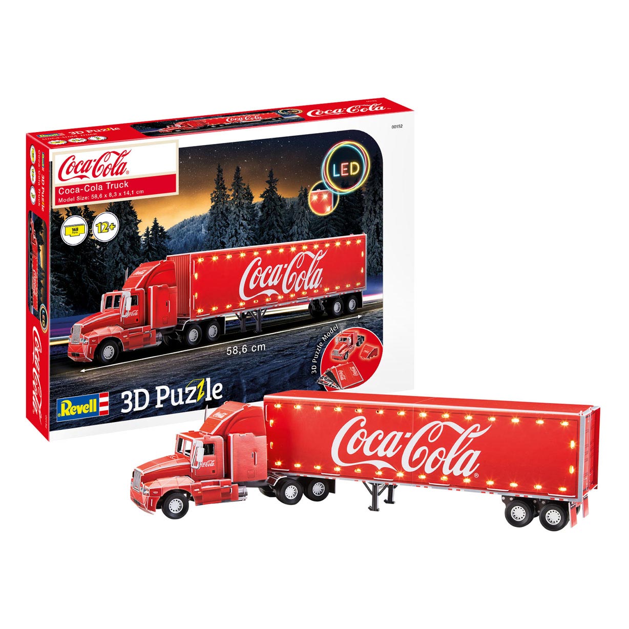 boezem Verwijdering het kan Revell 3D Puzzle Building Kit - Coca-Cola Truck LED Edition | Thimble Toys