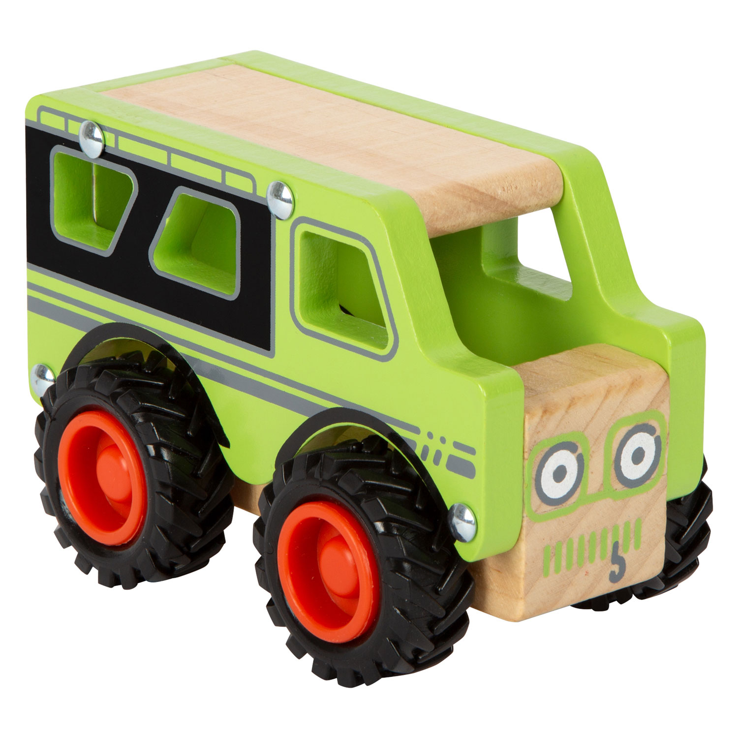 Wooden Off Road Jeep Green Thimble Toys