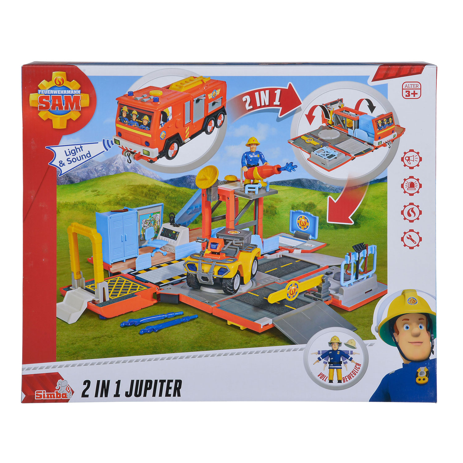 Glimmend moed Ook Fireman Sam 2in1 Jupiter | Thimble Toys