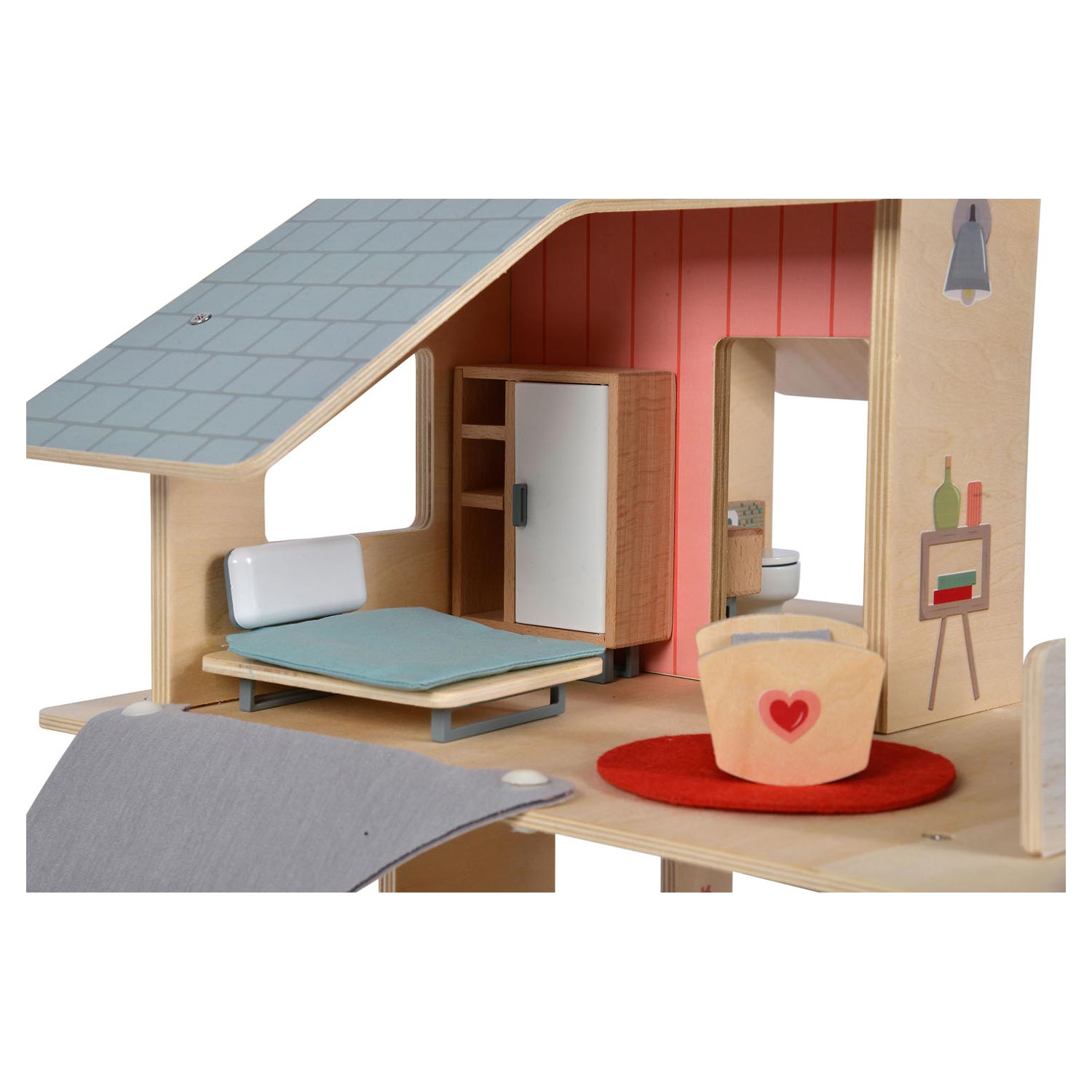Ruïneren Automatisering puur Eichhorn Houten Poppenhuis met Meubels, 25dlg. | Thimble Toys