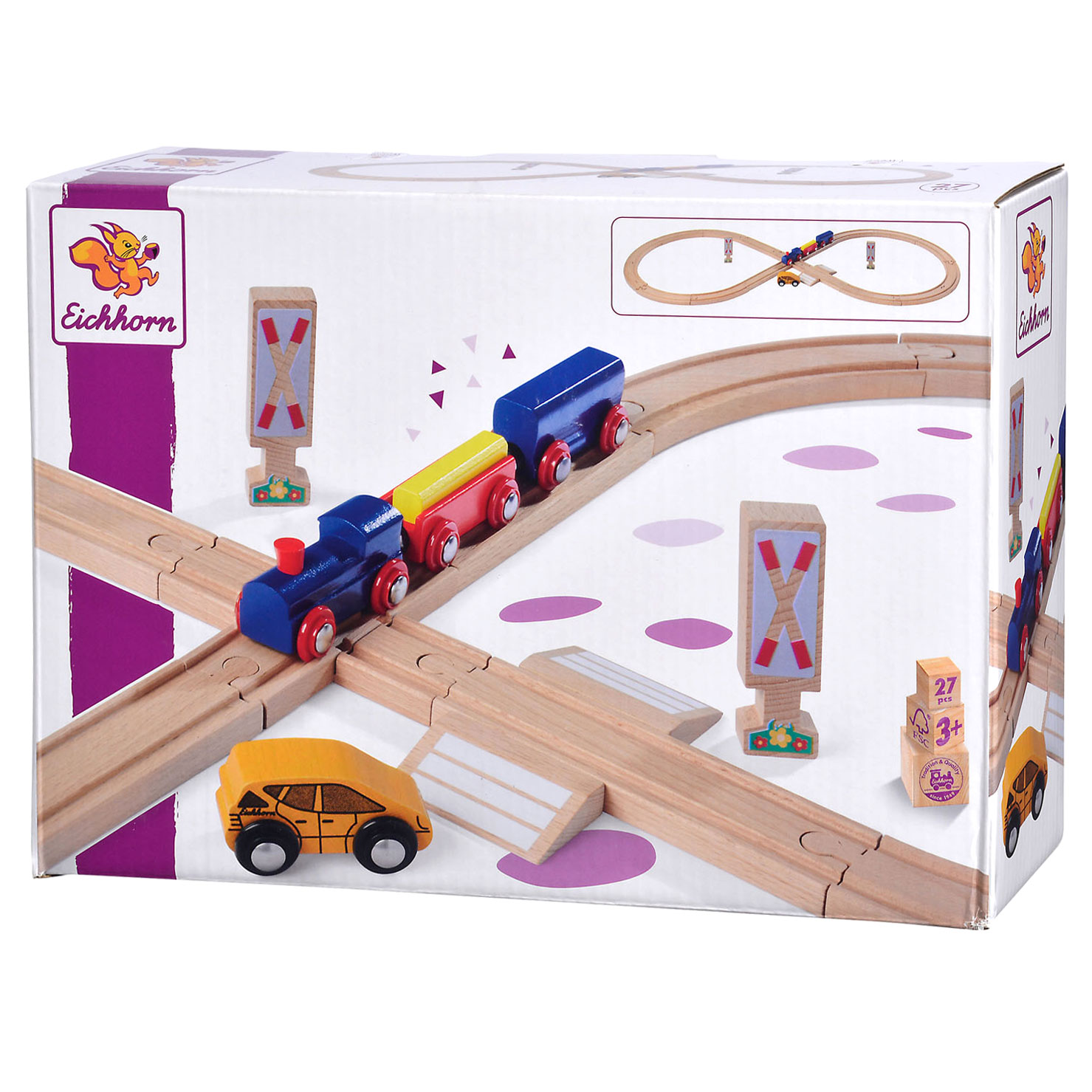 verkeer Optimaal begaan Eichhorn Train Track 8 Figure Playset, 27dlg. | Thimble Toys
