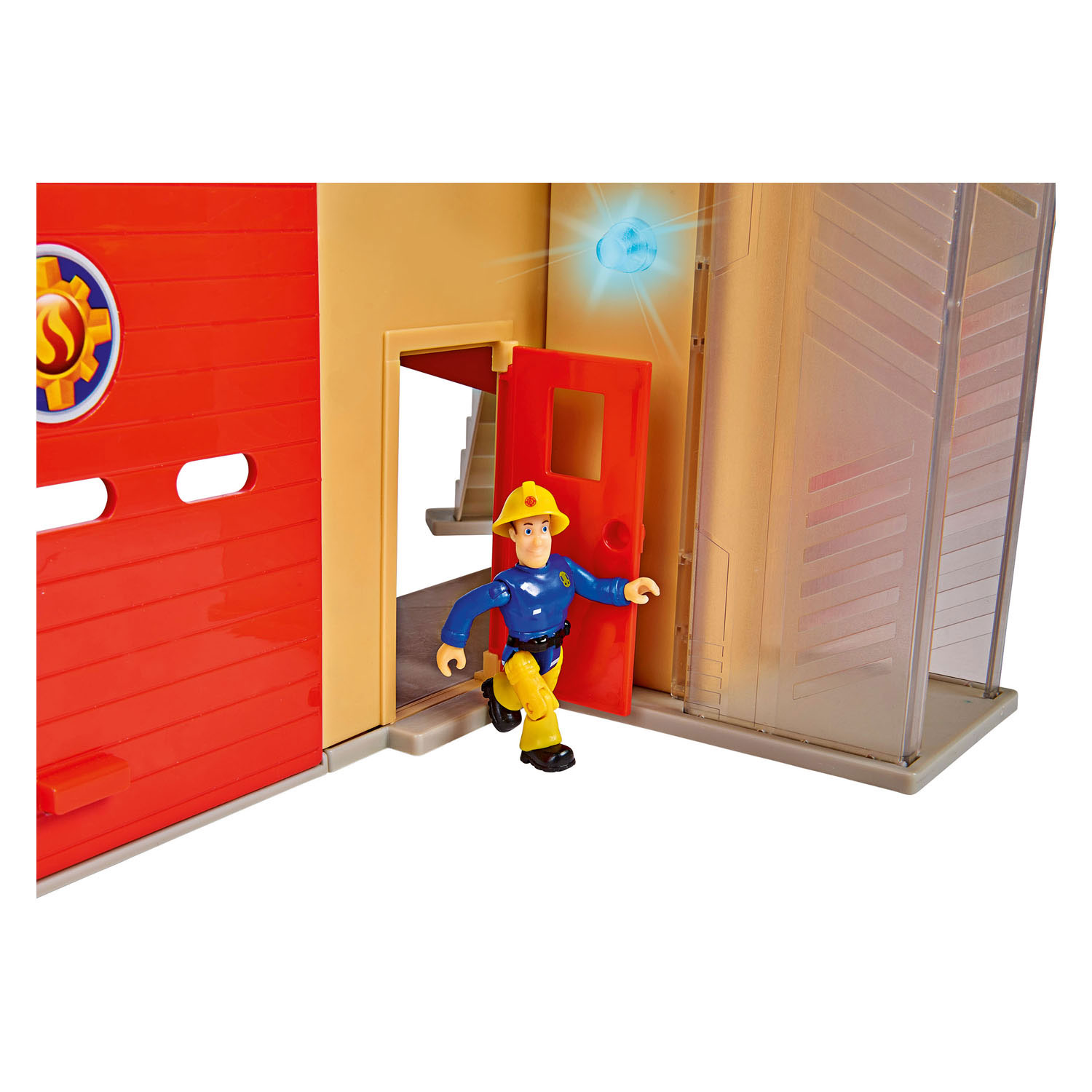 Sustainable Wood Toy Hape Large Fire Station Playset With Battery-Powered  Alarms, Fire Fighter, Rescue Dog And Helicopter. 3 years +