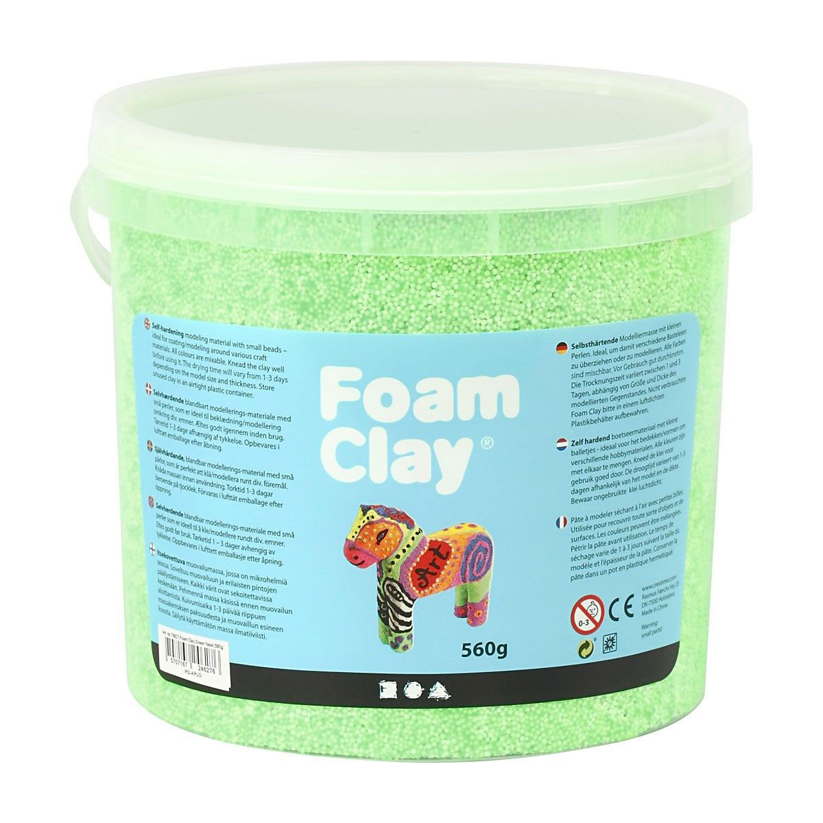 warm natuurkundige Franje Foam Clay - Neon Groen, 560gr. | Thimble Toys