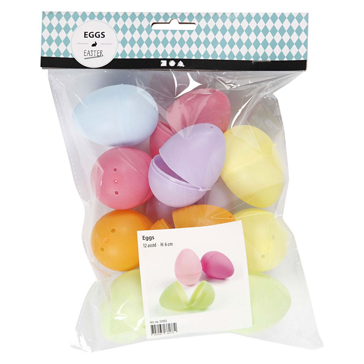 klasse Bedreven herberg Plastic Eieren Gekleurd, 12st. | Thimble Toys