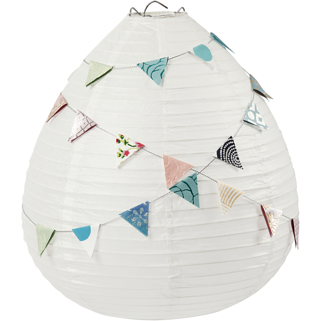 afstand Schema Vergissing Rice Paper Lamp White Drop, 27cm | Thimble Toys