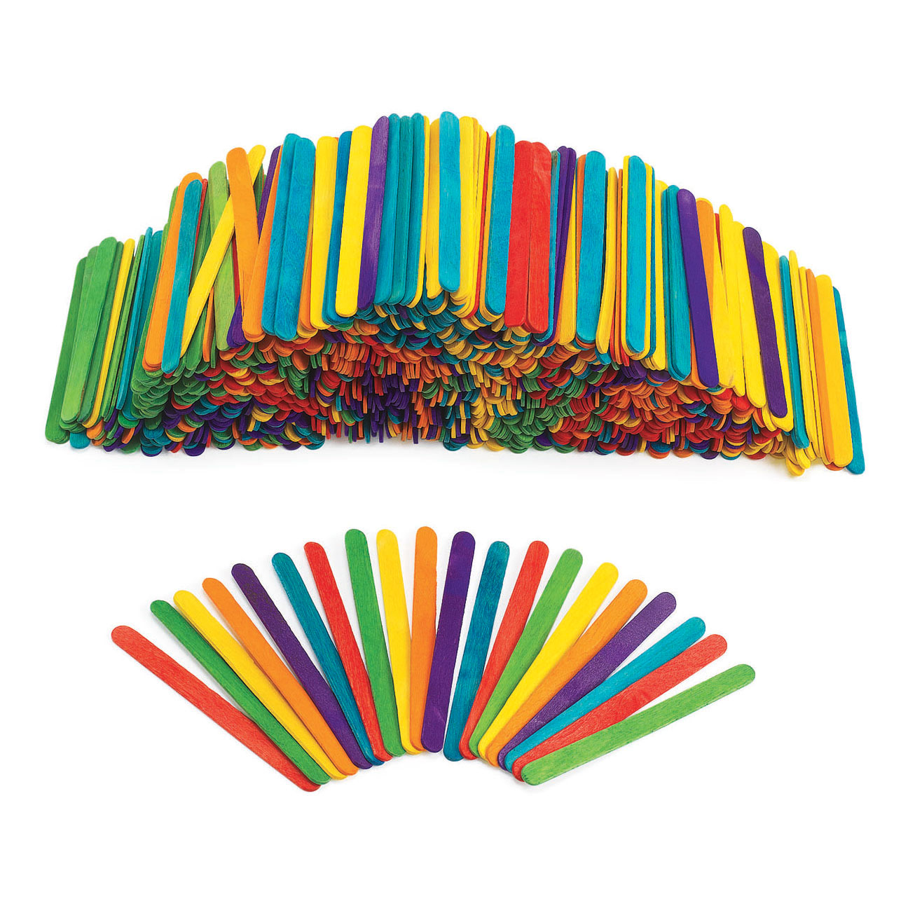 Colorful Wooden Craft Sticks 200Pcs Popsicle Sticks for Crafts