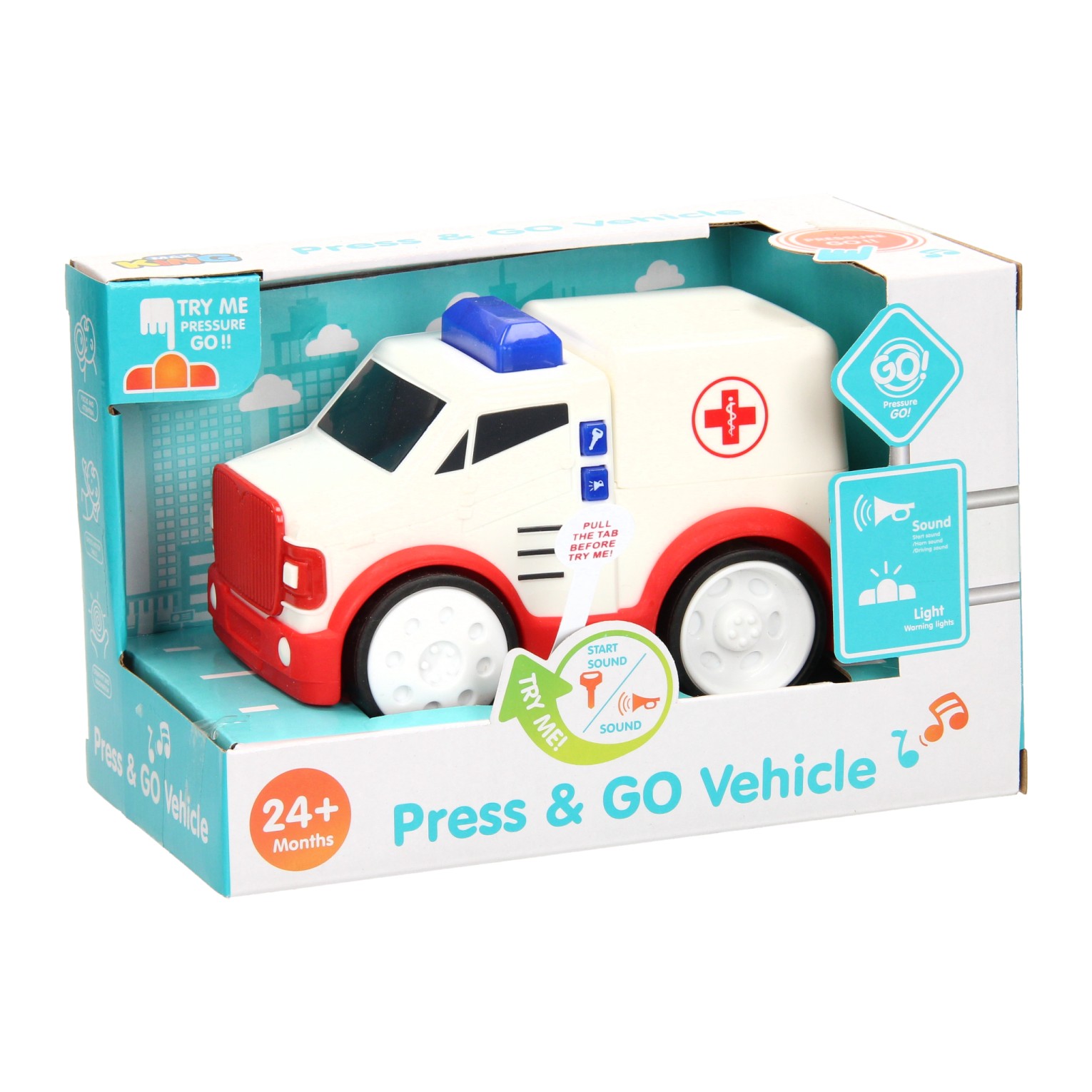 Convergeren Recyclen Telegraaf Press & Go Auto - Ambulance | Thimble Toys