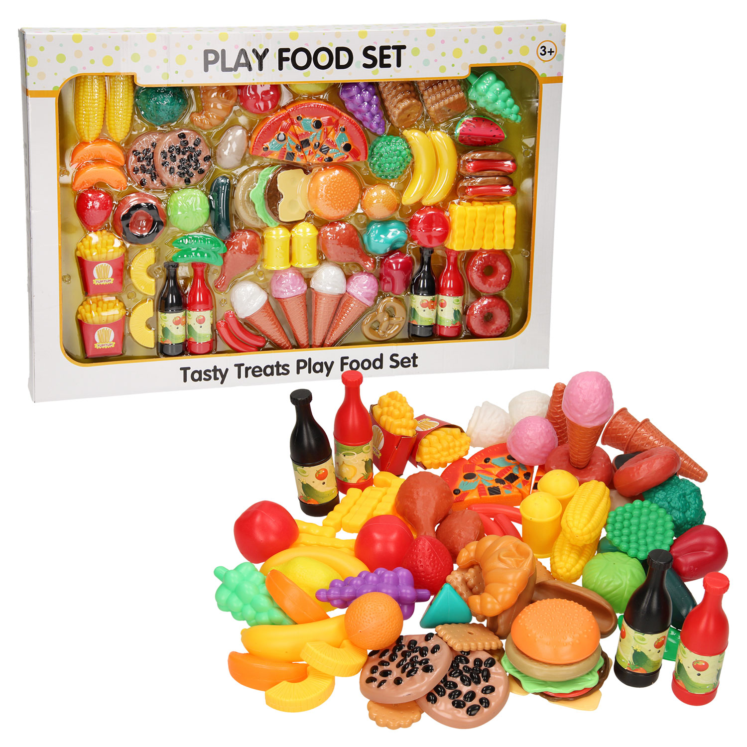 90 piece cheap play food set